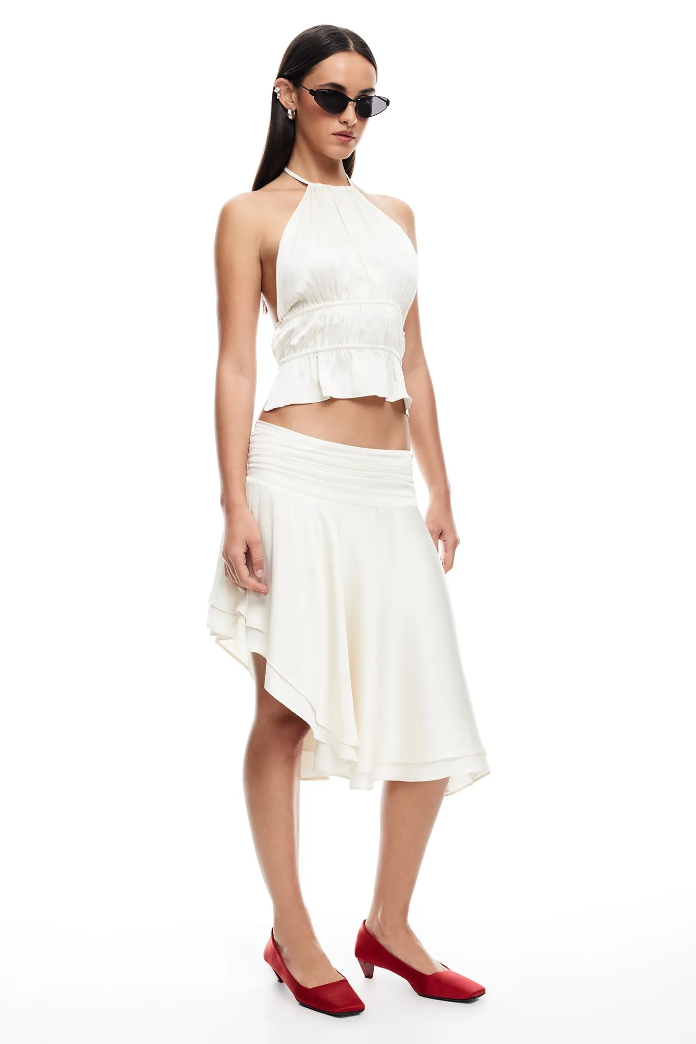 LIONESS Legacy Midi Skirt Ivory