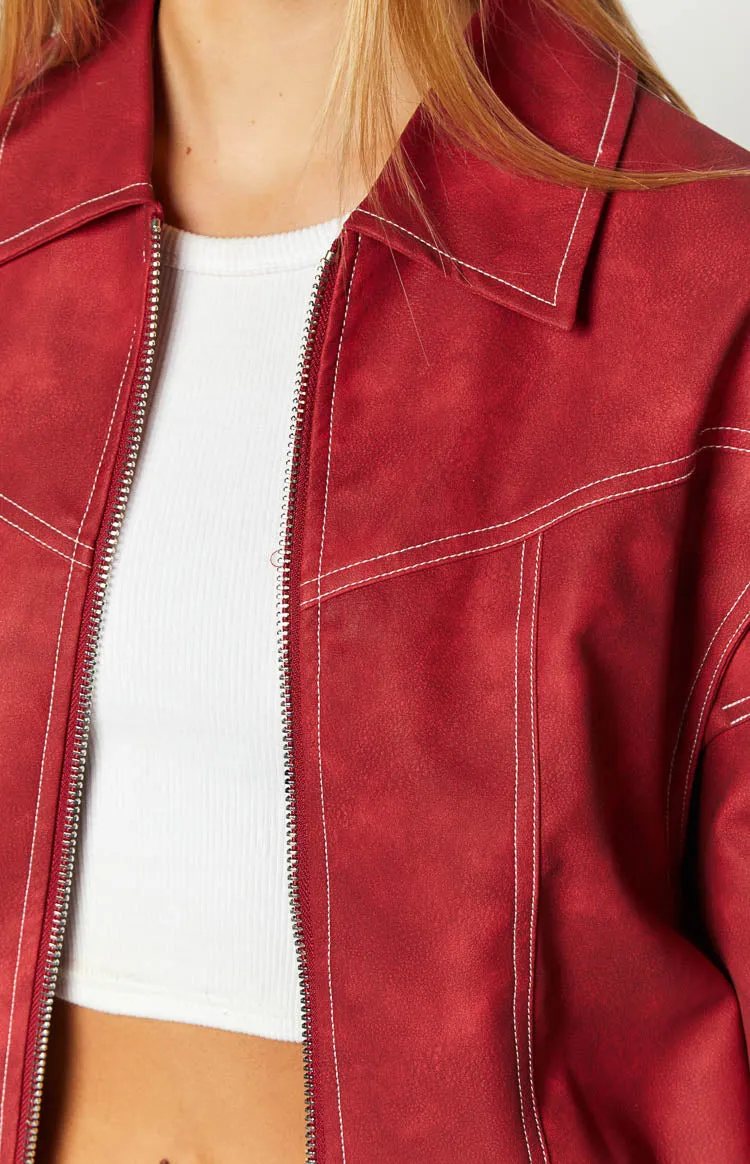 Lioness Vista Crimson Bomber Jacket