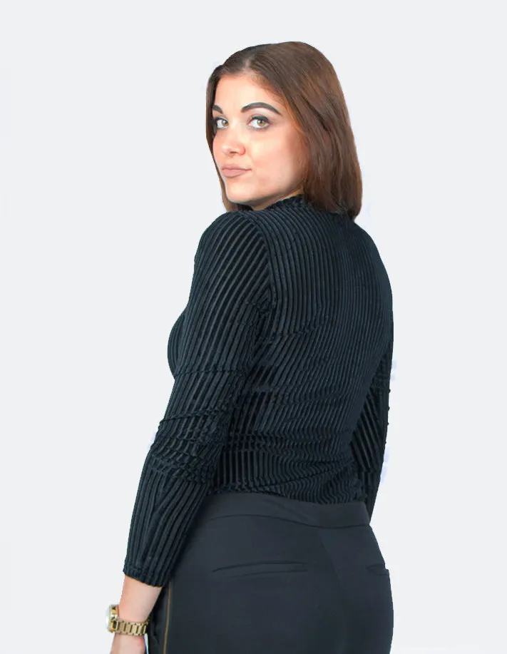 Long Sleeve Black Bodysuit