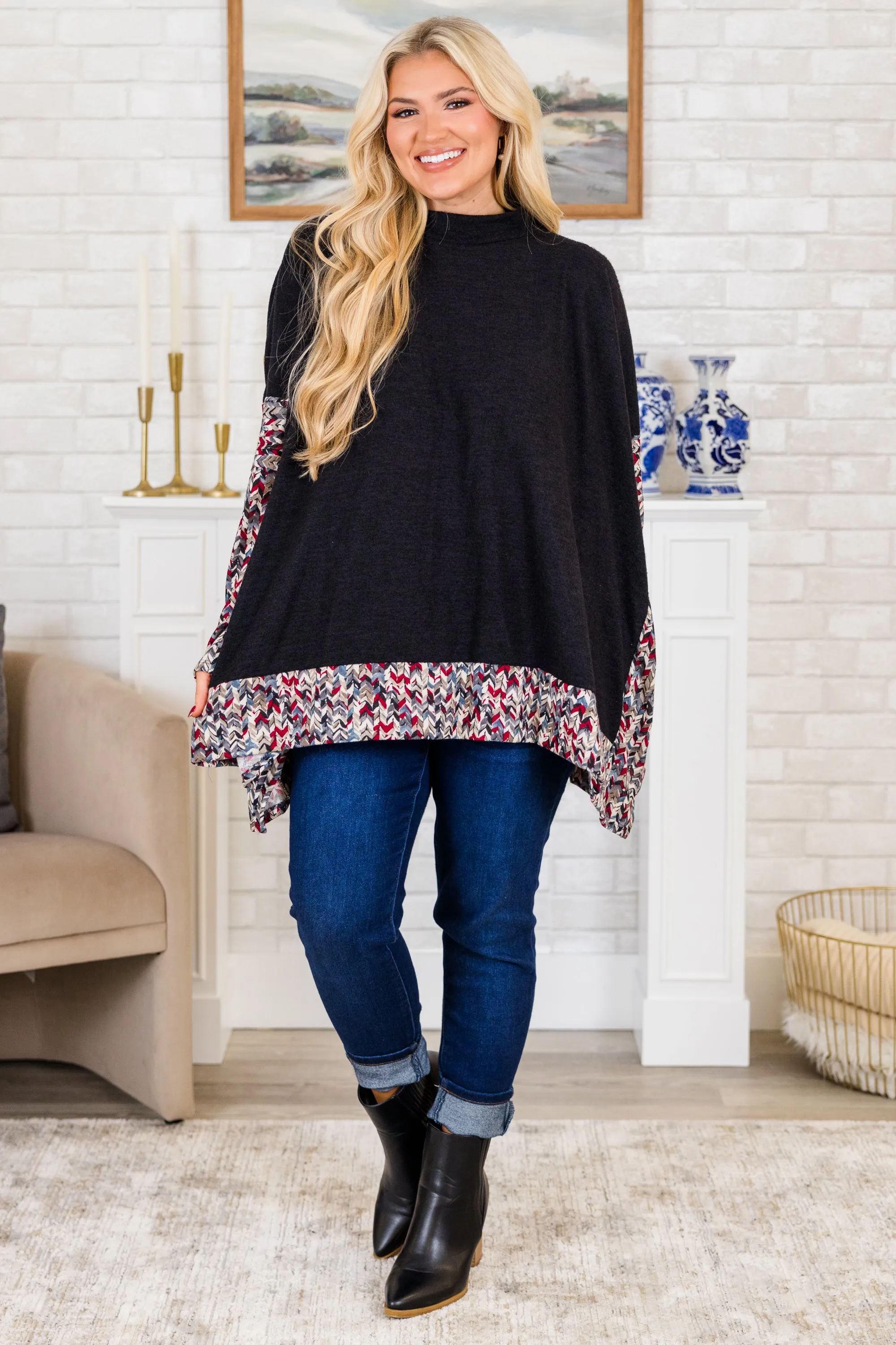 Meet Me At The Cabin Tunic, Black