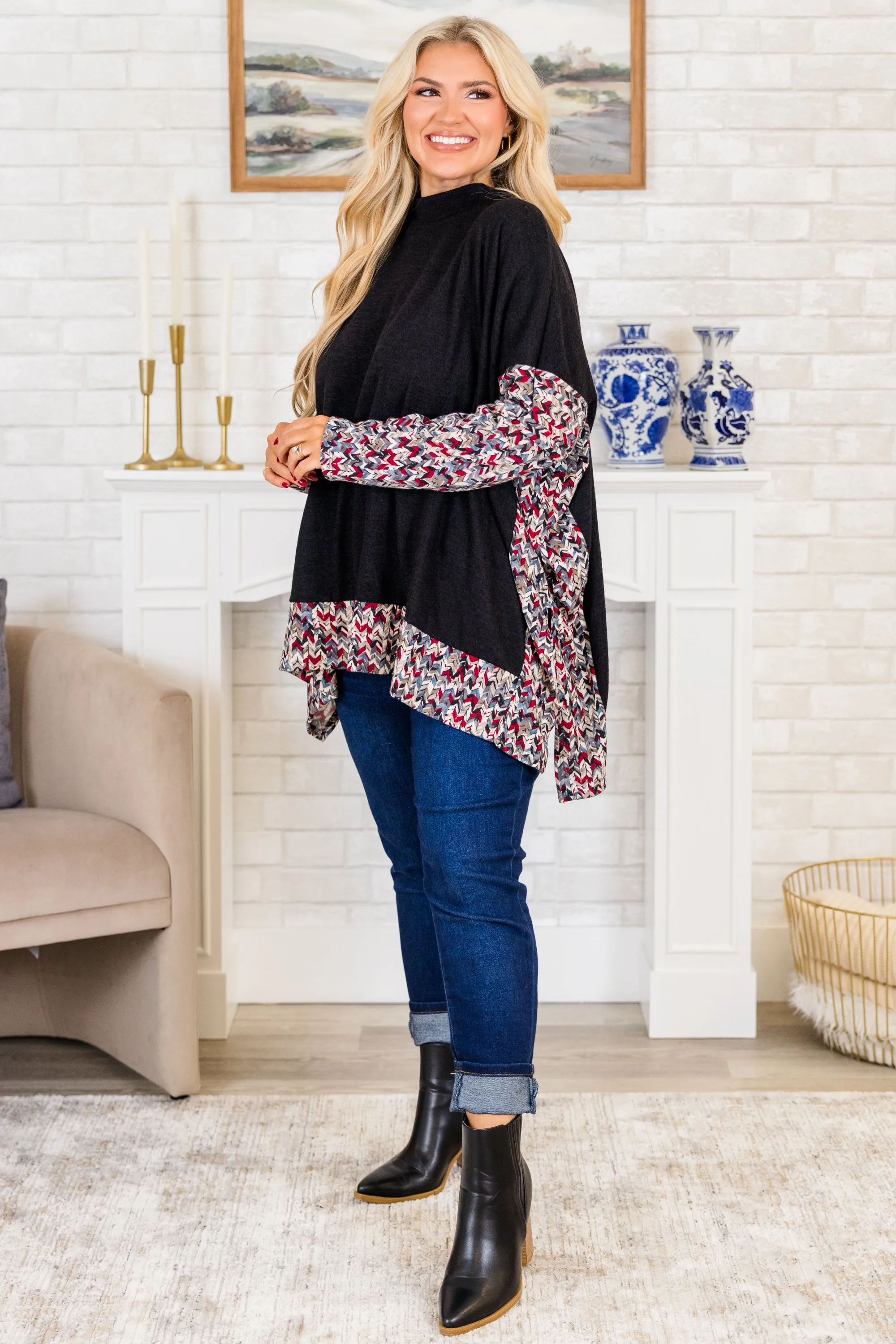 Meet Me At The Cabin Tunic, Black