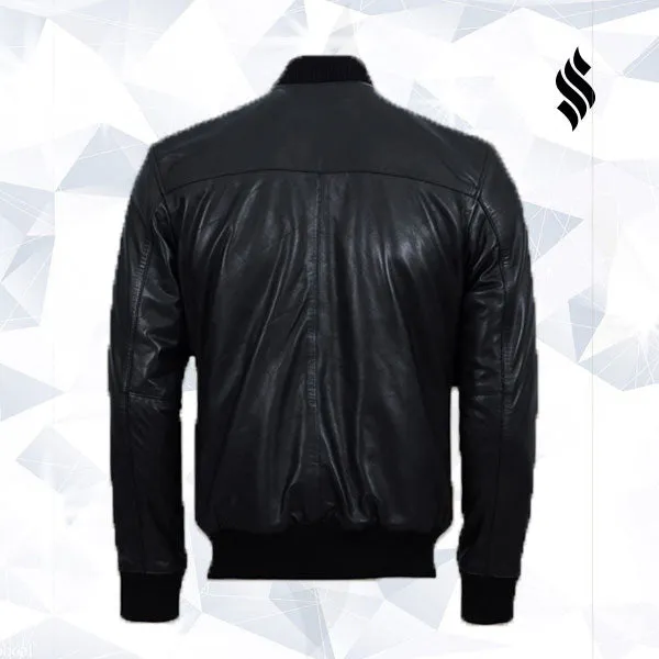 Men Biker Bomber Jacket