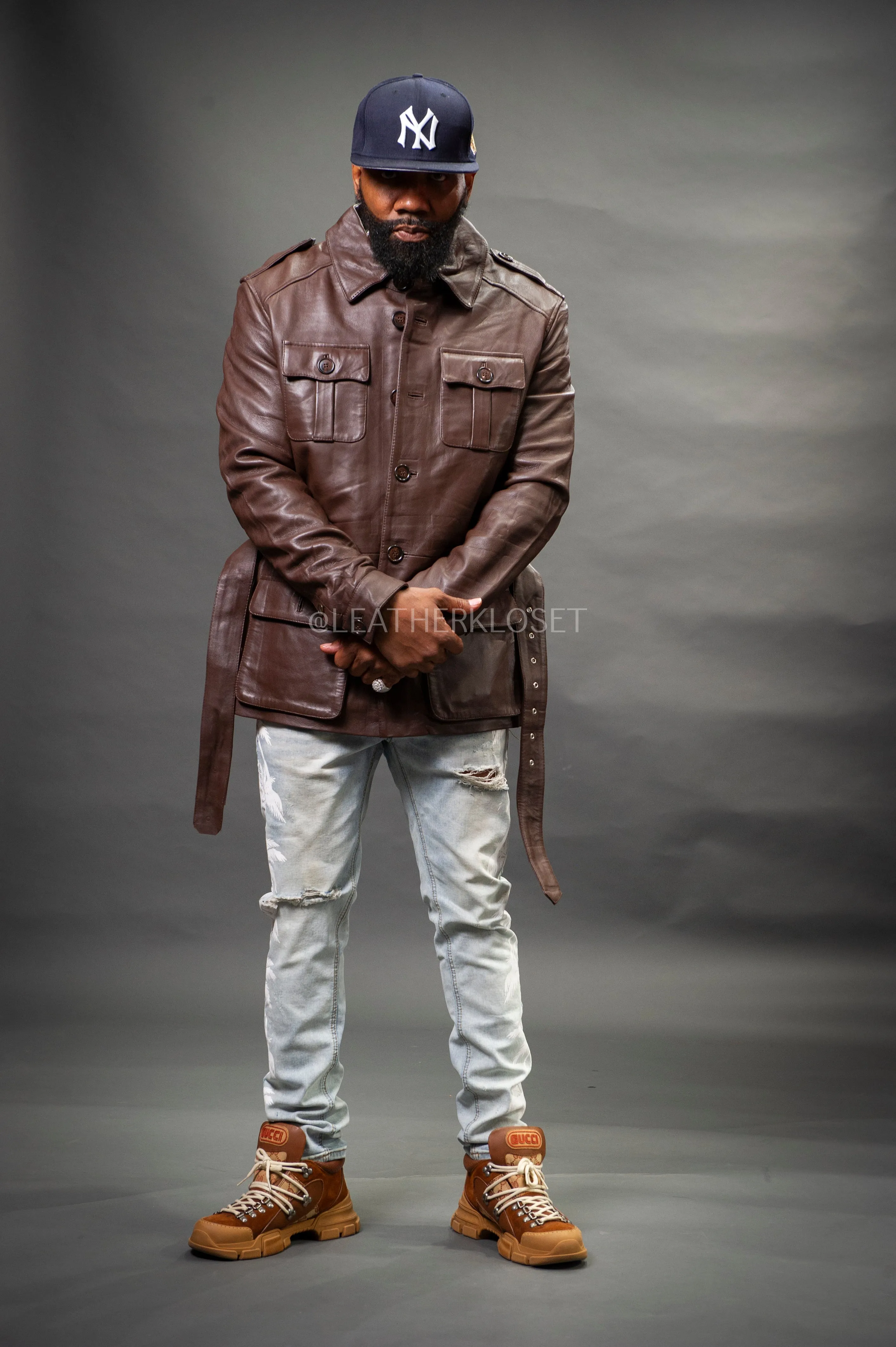 Men's Lazar Leather Jacket [Chocolate]