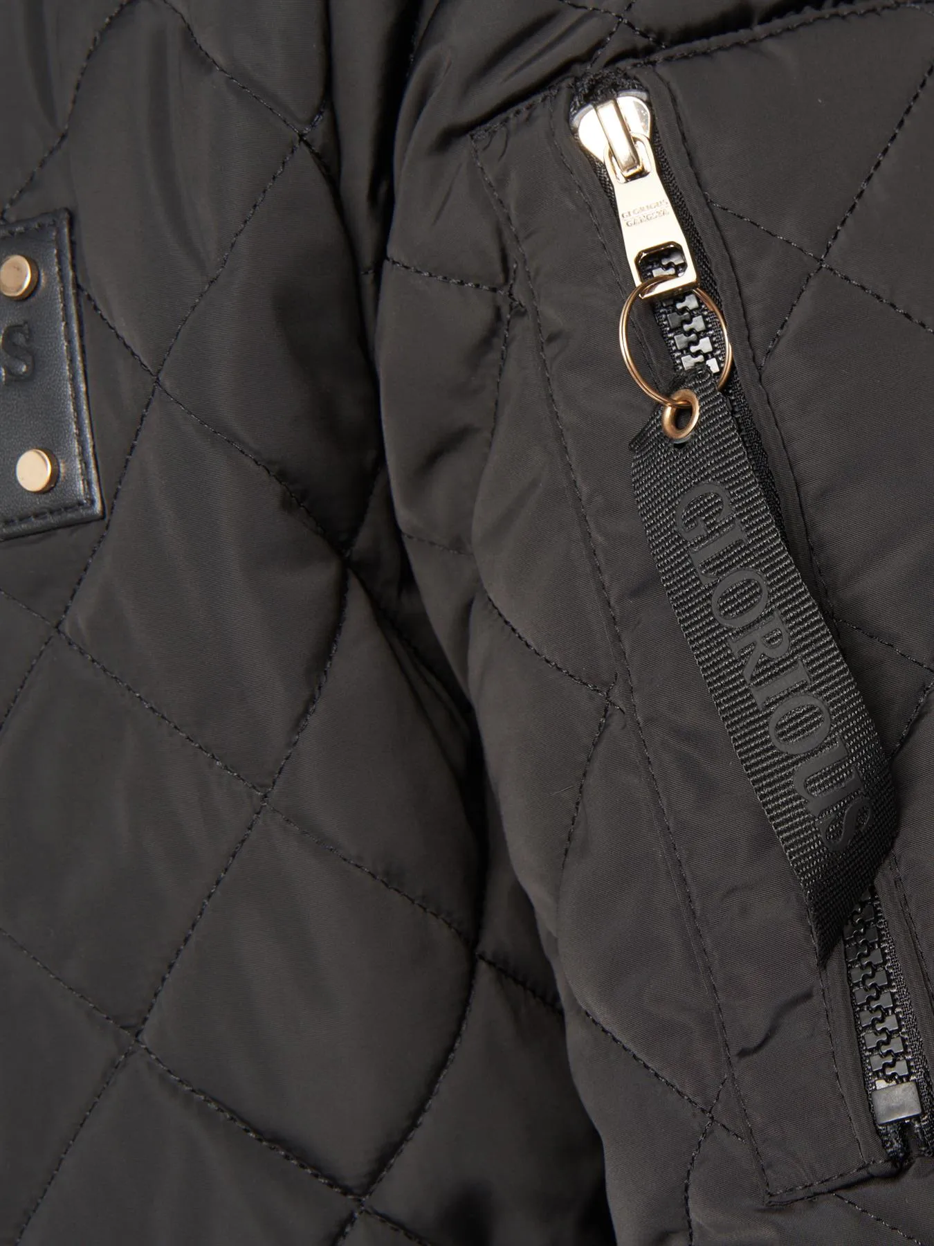 Mens Moritzio Quilted Bomber Jacket Black