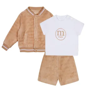 Mitch & Son - 3 piece shorts, jacket outfit, sand, Sebastian