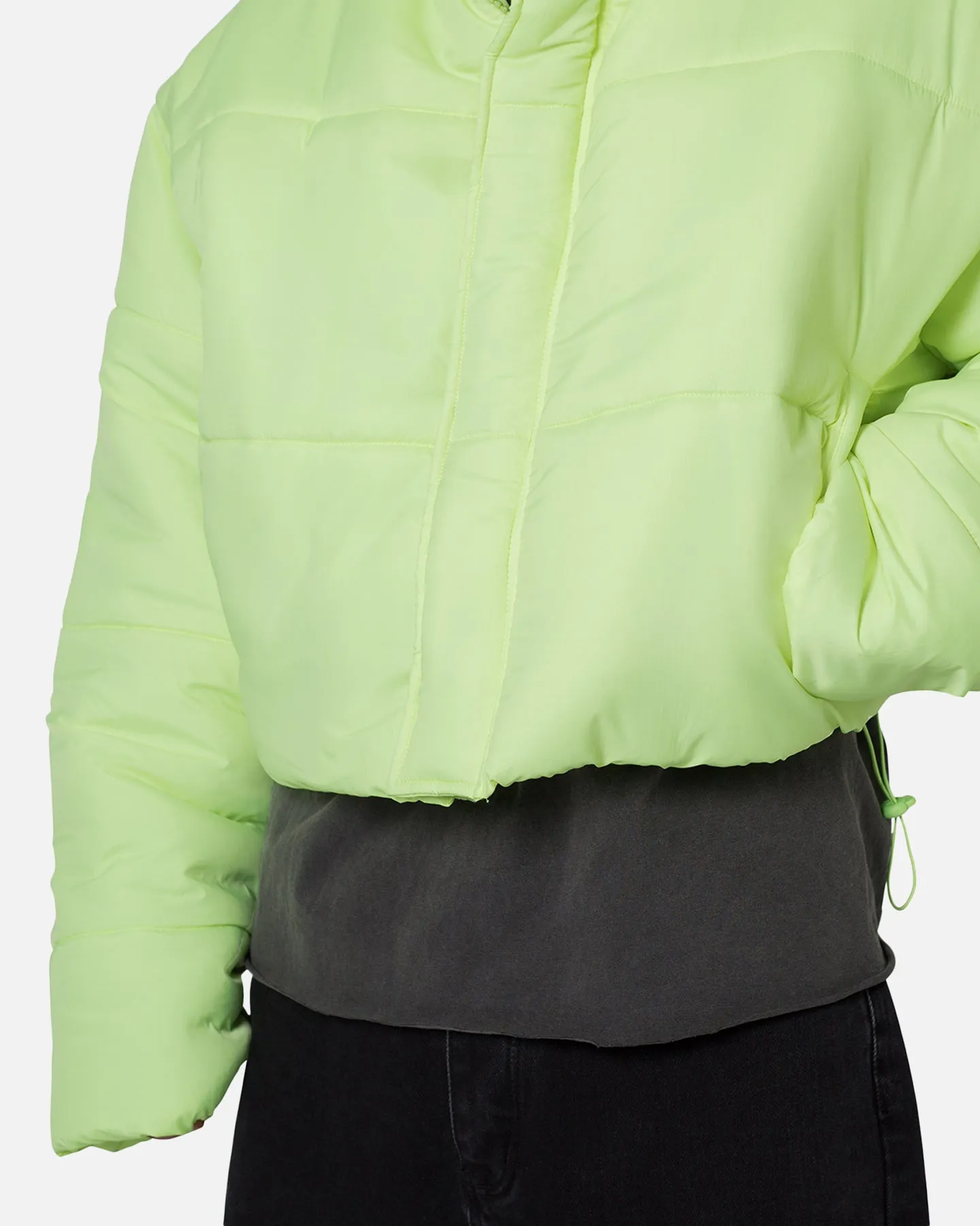 MNML Cropped Puffer II Jacket Green