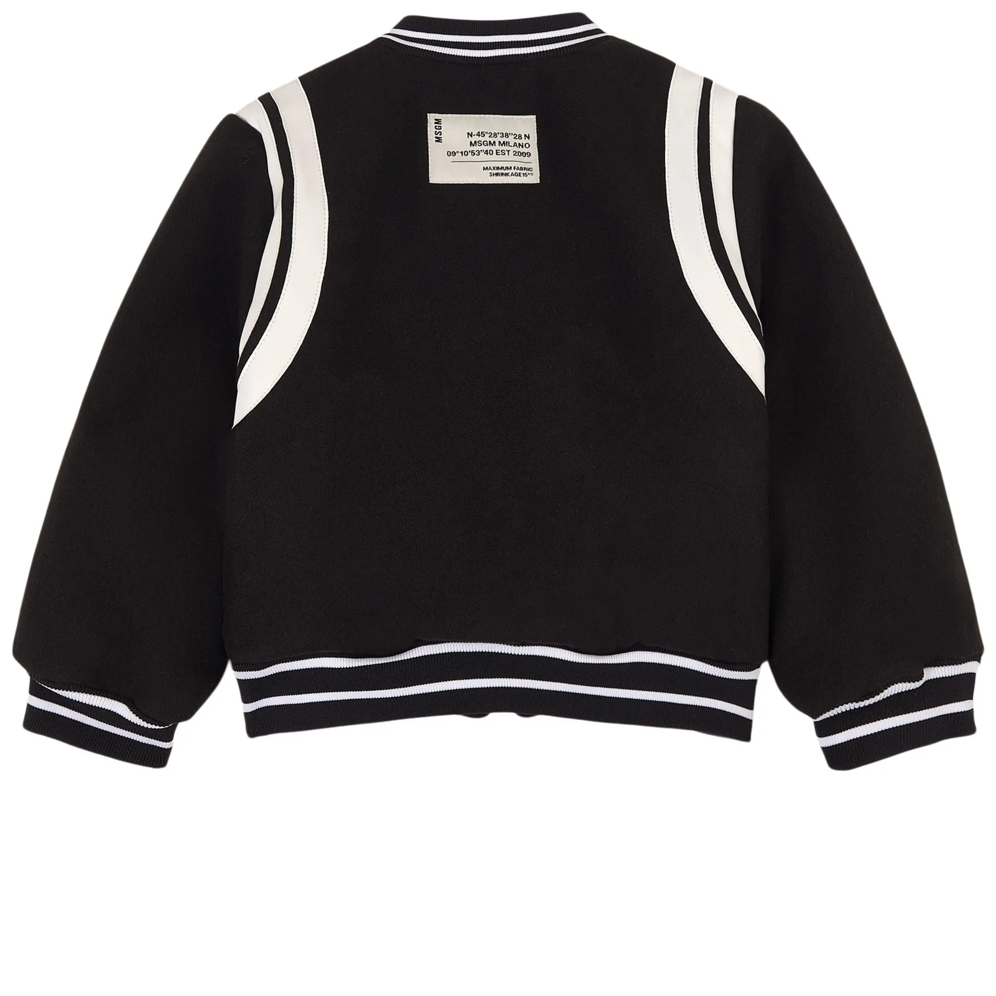 MSGM  Black Striped Trim Bomber Jacket