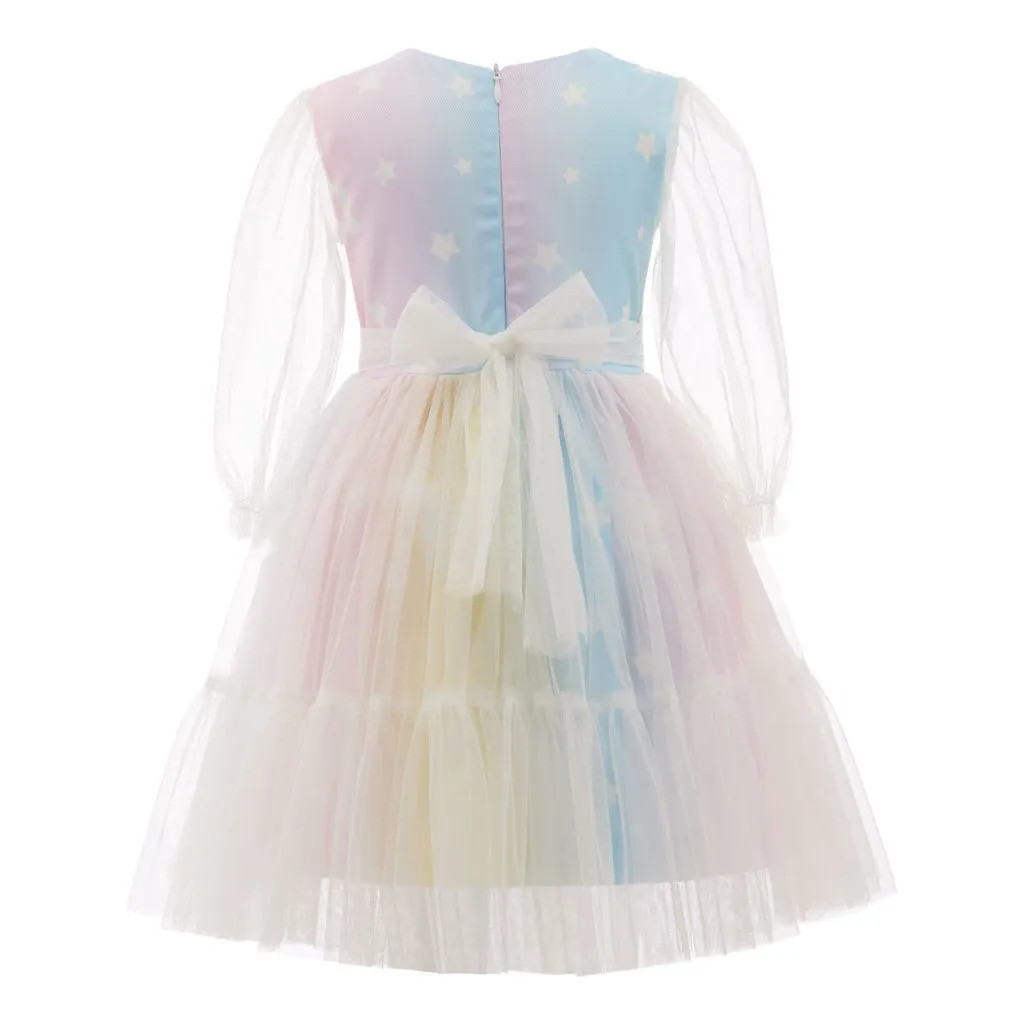 Multicolor Fantasia Rainbow Tulle Dress