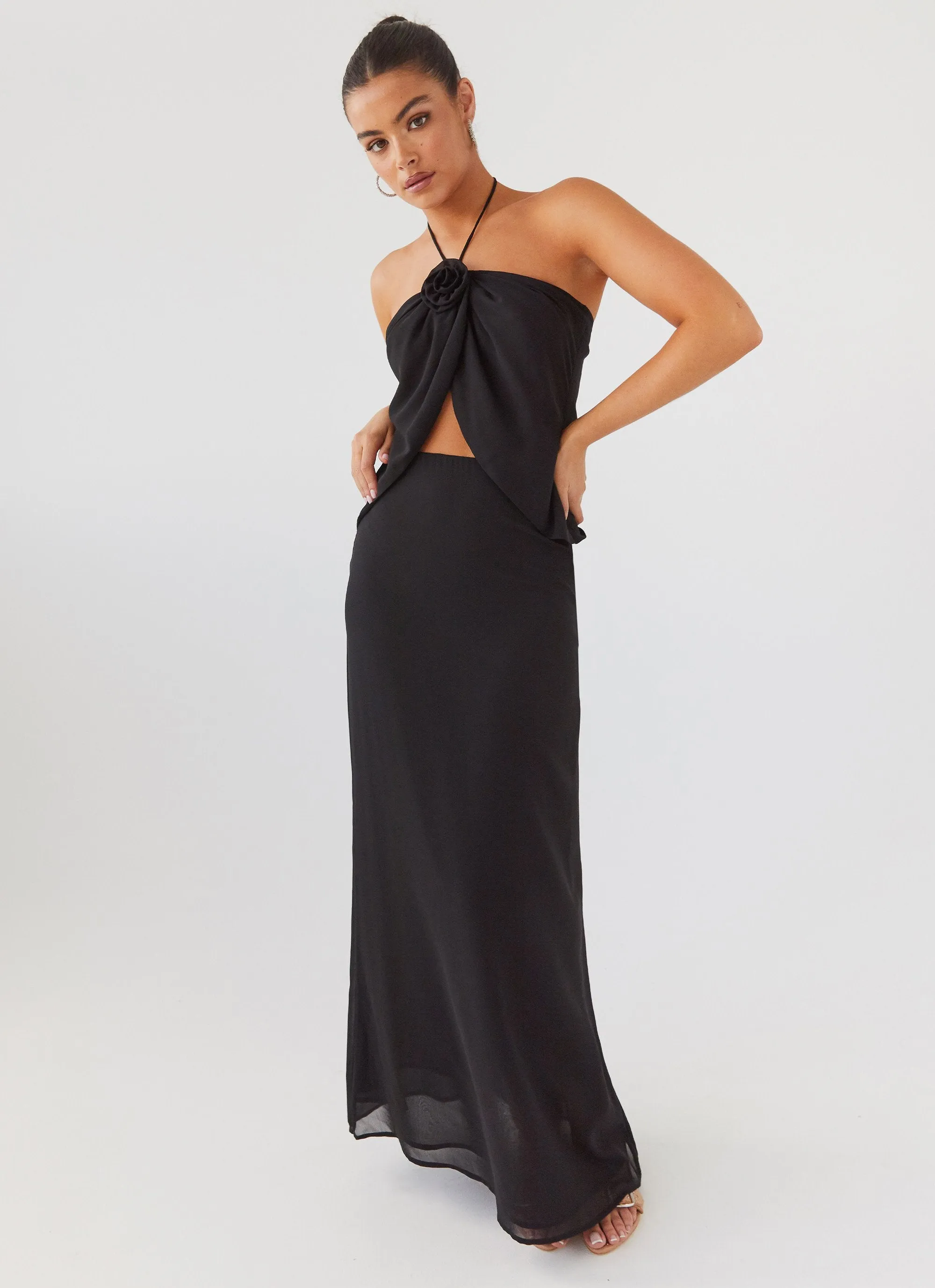 Nightfall Maxi Skirt - Midnight