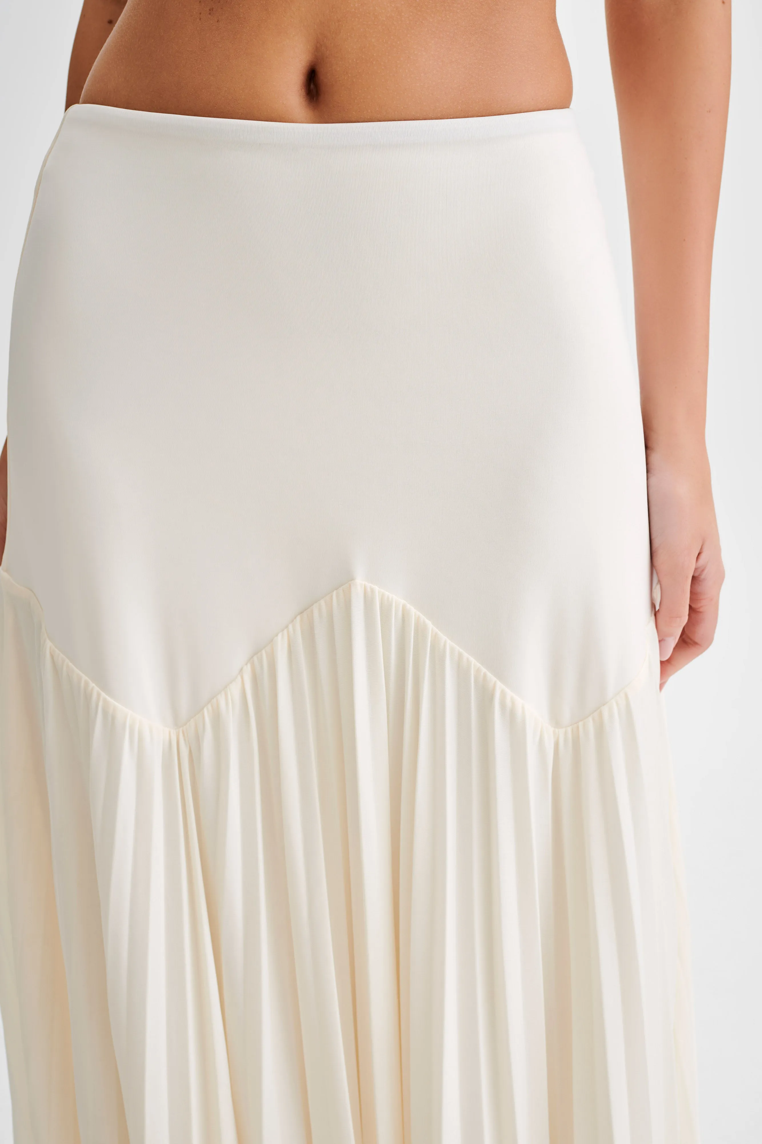 Odette Slinky Maxi Skirt - Ivory