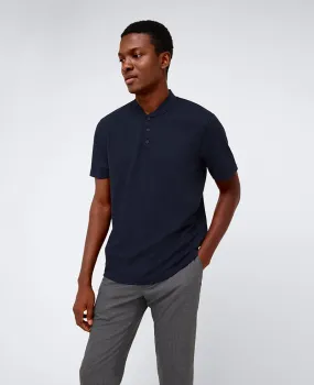 Performance Band-Collar Henley Polo