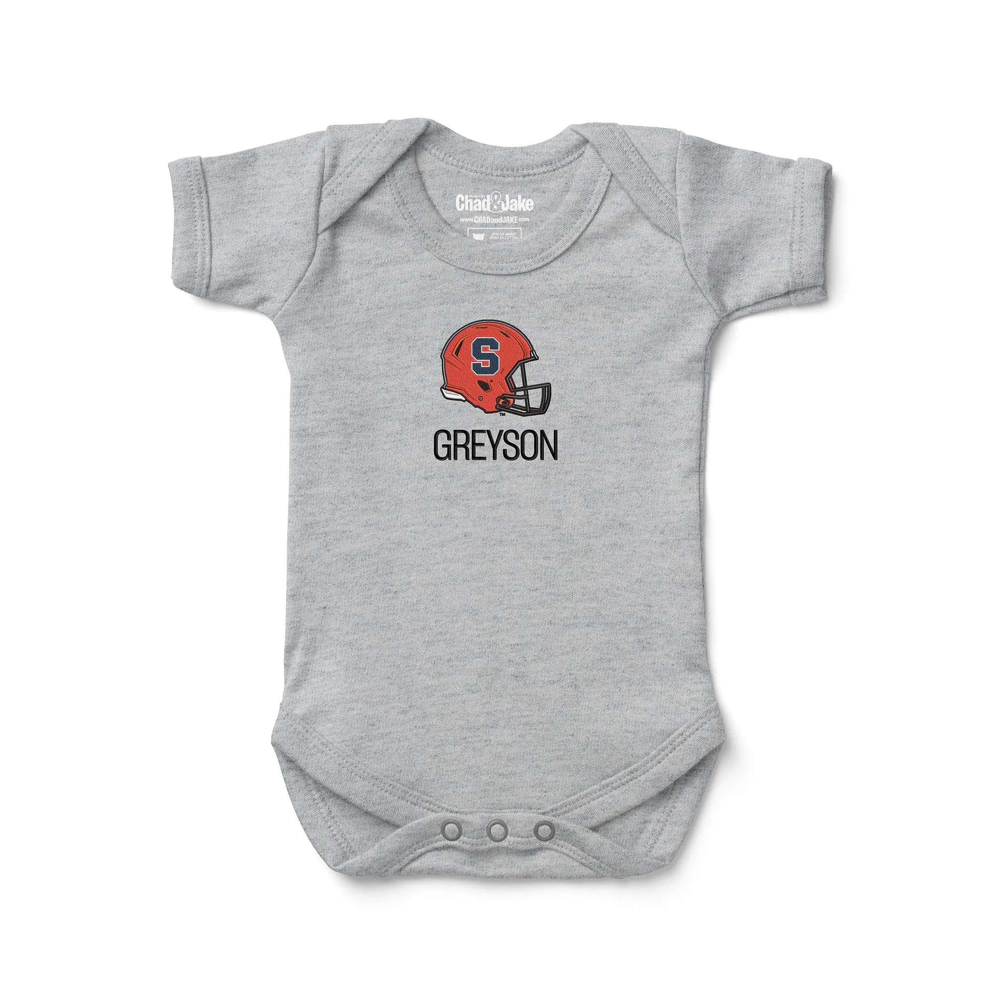 Personalized Syracuse Orange Helmet Bodysuit