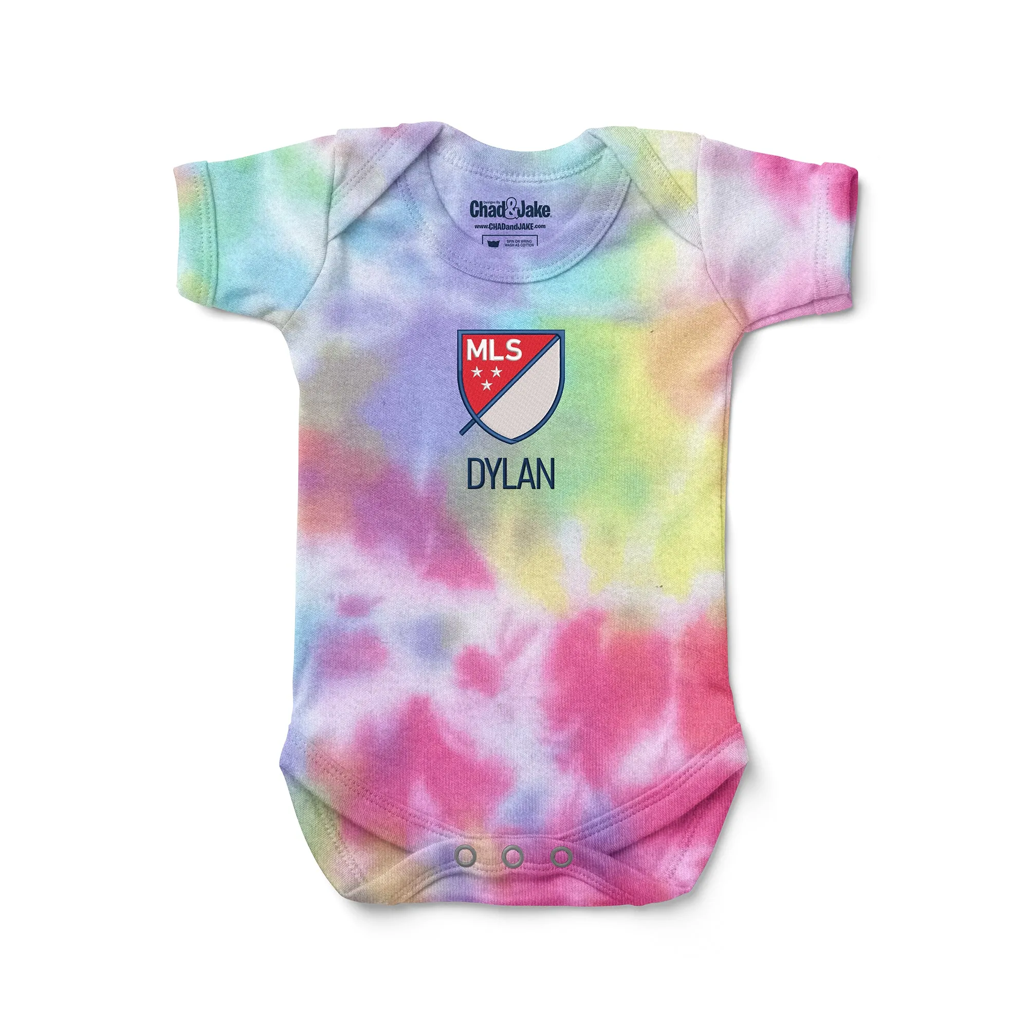 Personalized Tie Dye MLS Crest Bodysuit