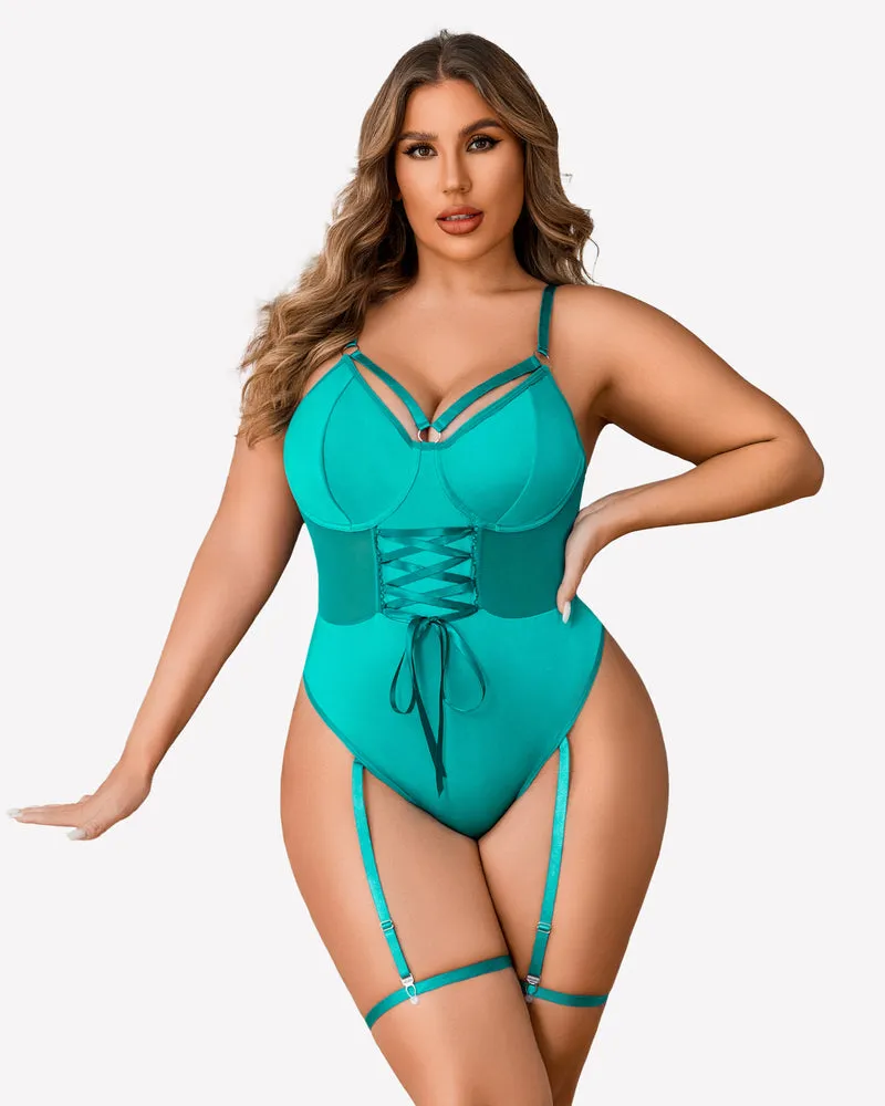 Plus Size Bodysuit with High Slit dress