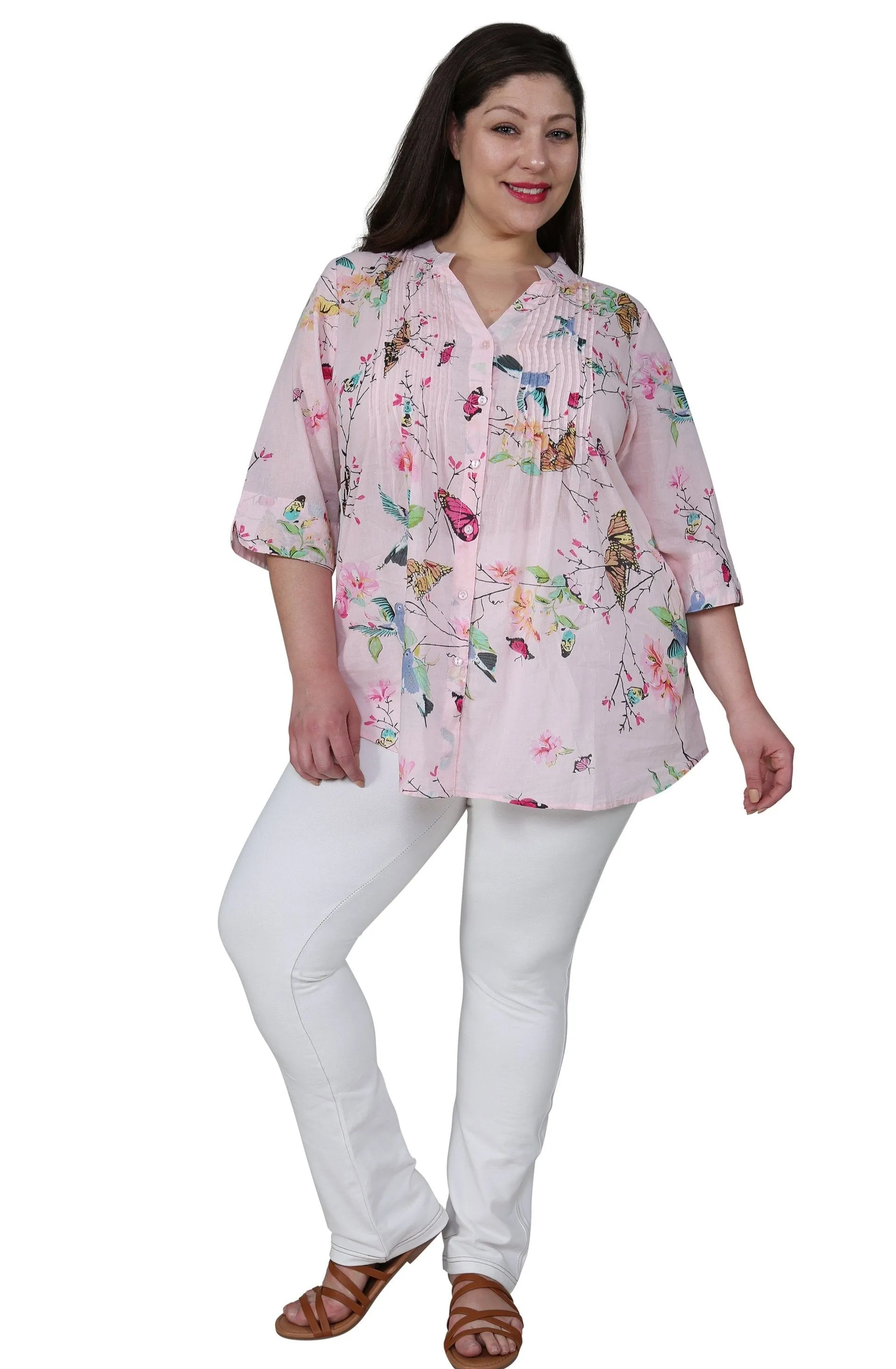 Plus Size Nature At It's Best Release Print Tunic