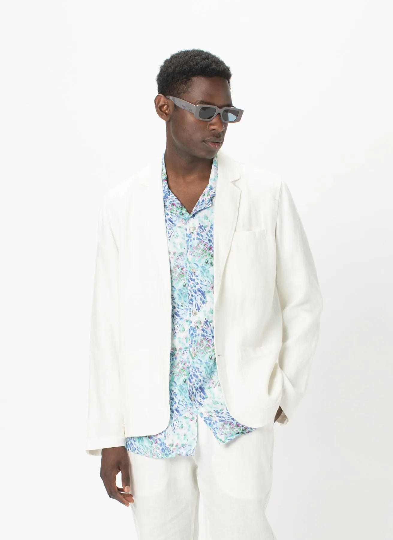 Poolside Jacket White Linen