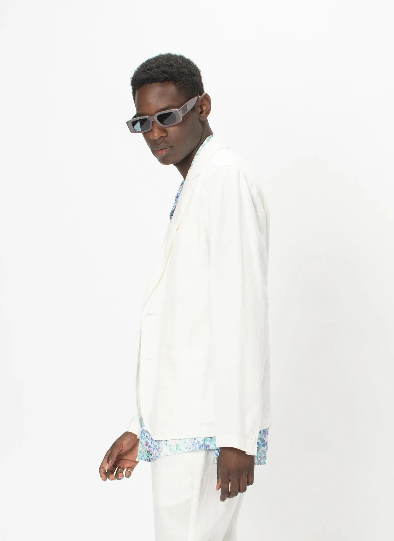 Poolside Jacket White Linen