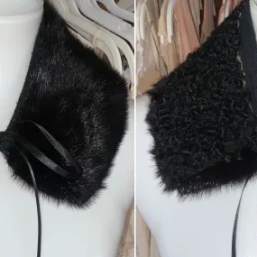 Reversible Mink/Astrakhan Collar - 40s