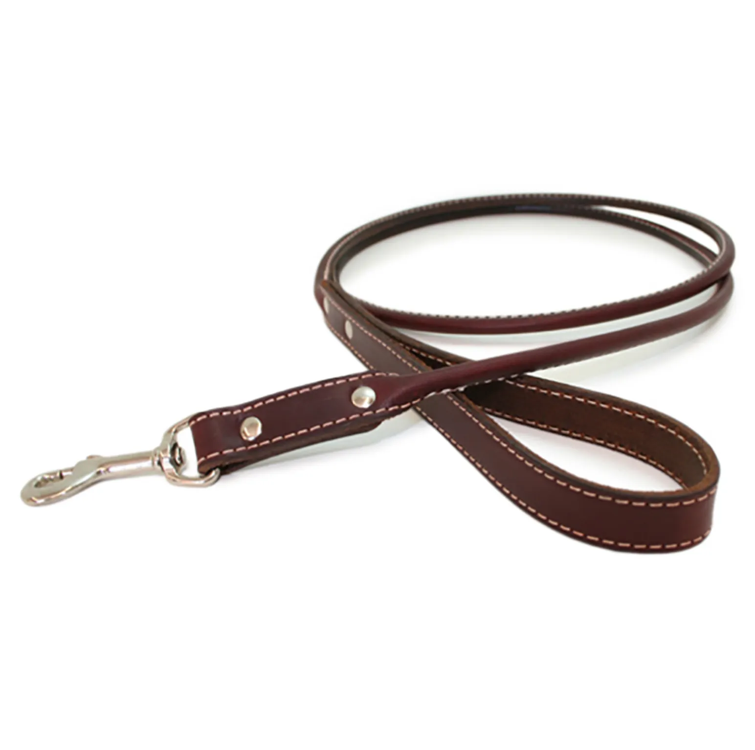 Rolled Leather Dog Leashes