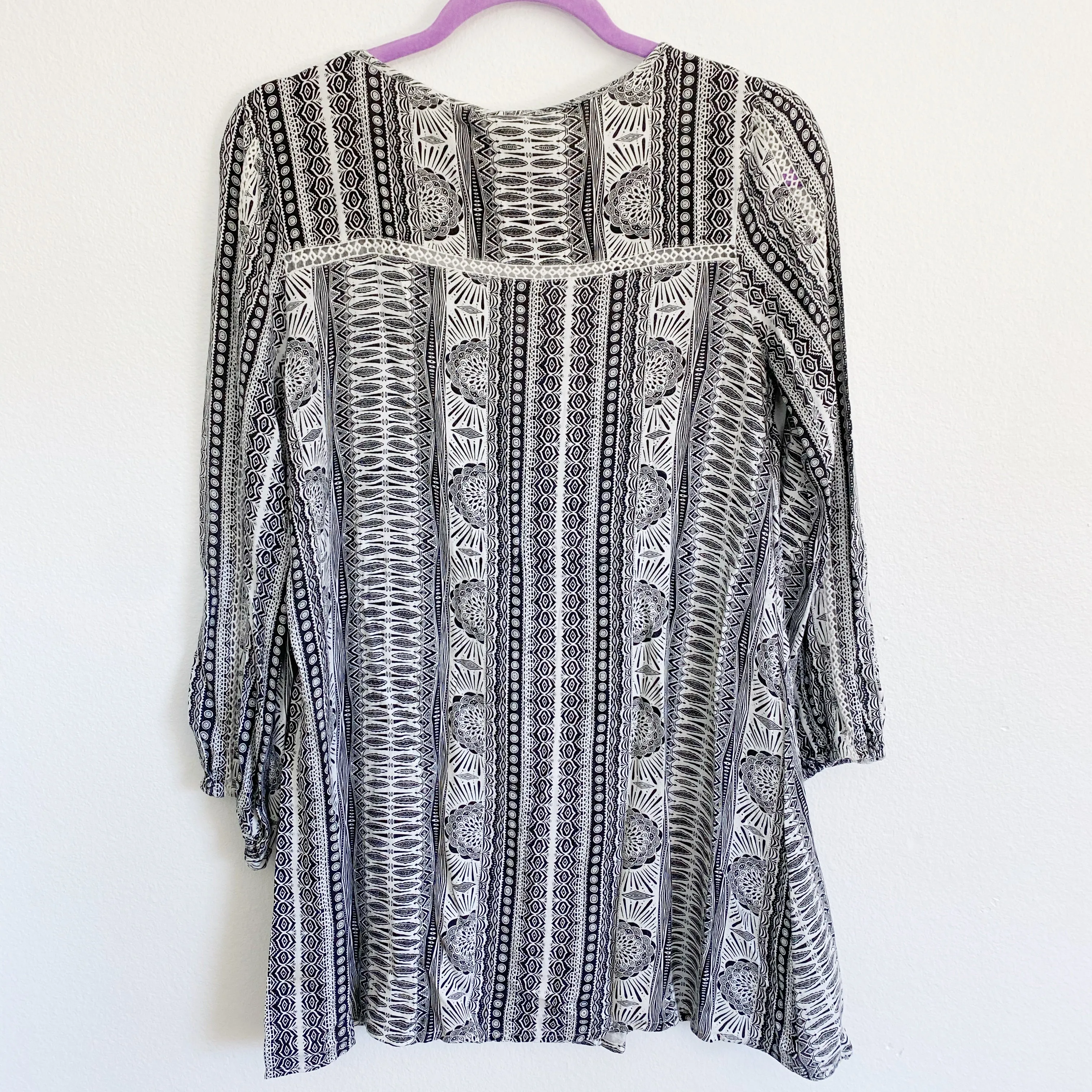 ROXY Boho black & white Tunic XS