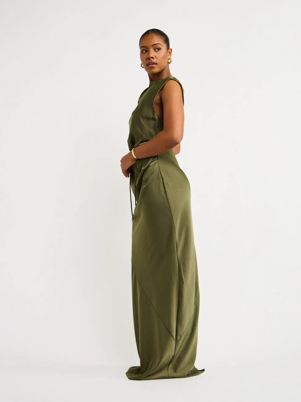 Rumer Iluka Maxi Dress in Khaki