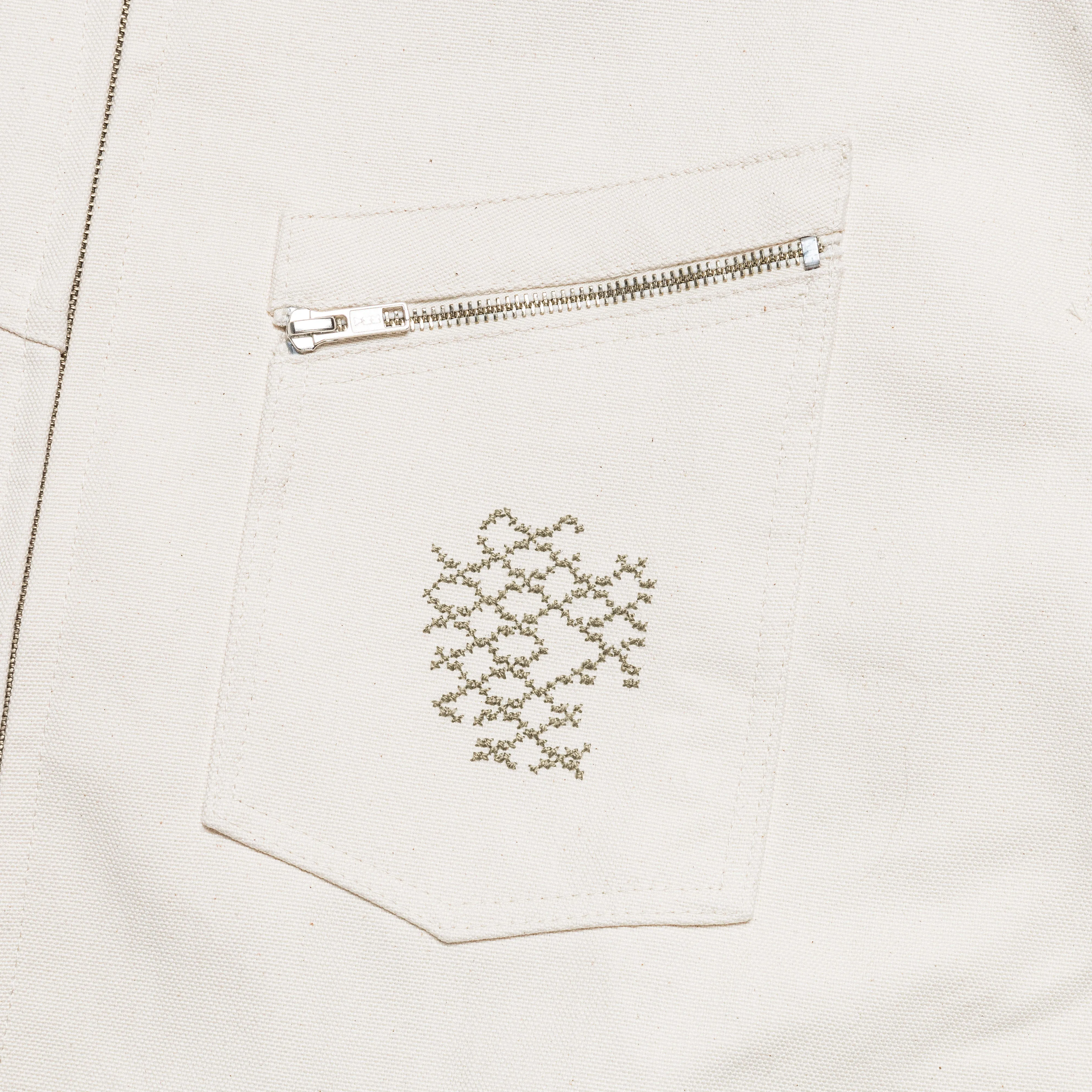 Shabaket Seid Canvas Work Jacket - Off White