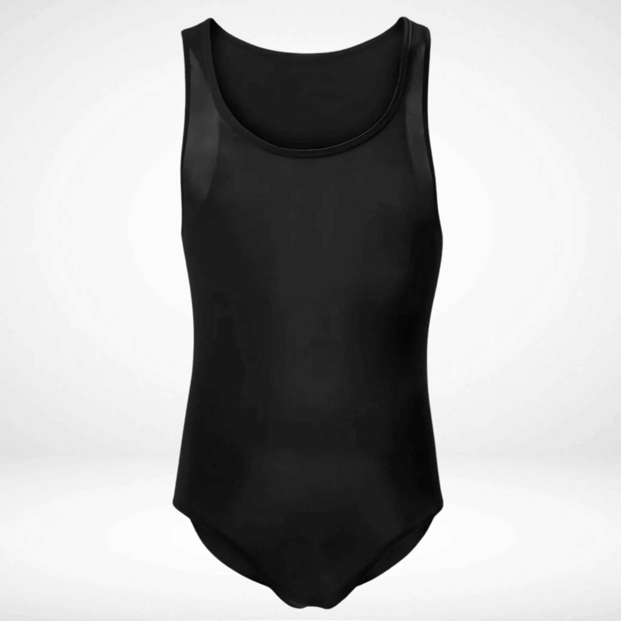 Sheer Form Fitted Men's Bodysuit Singlet