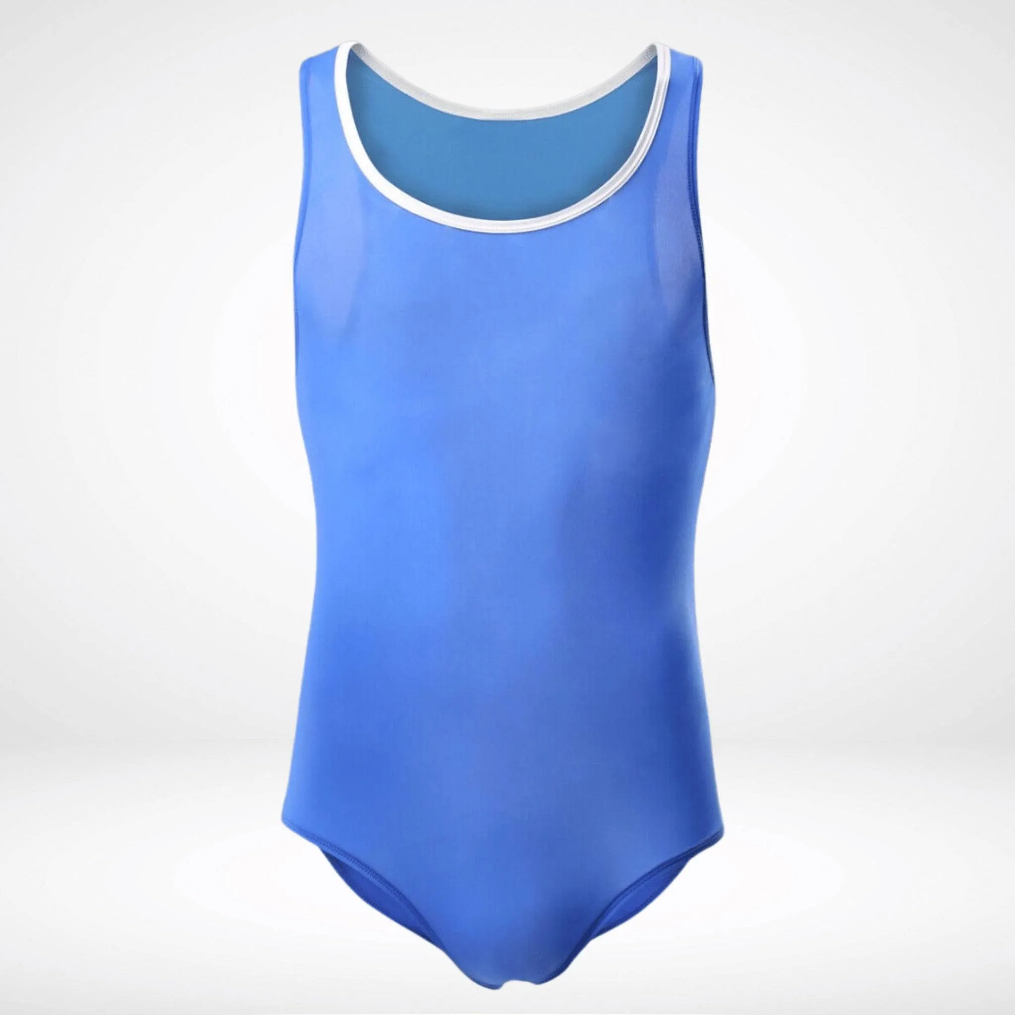 Sheer Form Fitted Men's Bodysuit Singlet