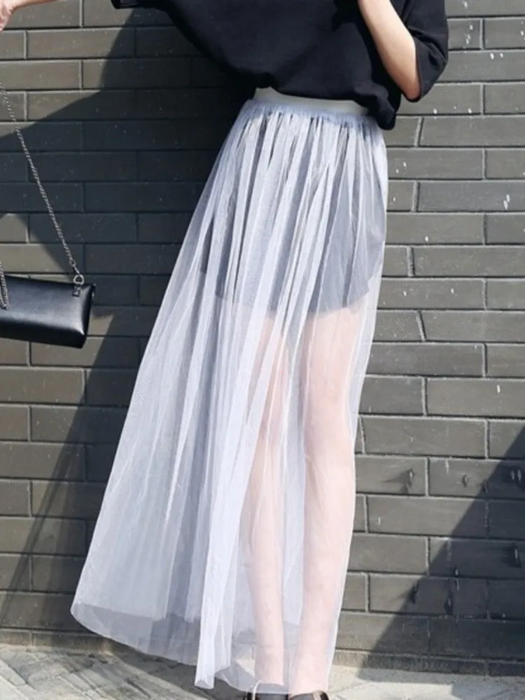 Sheer Layer Maxi Skirt