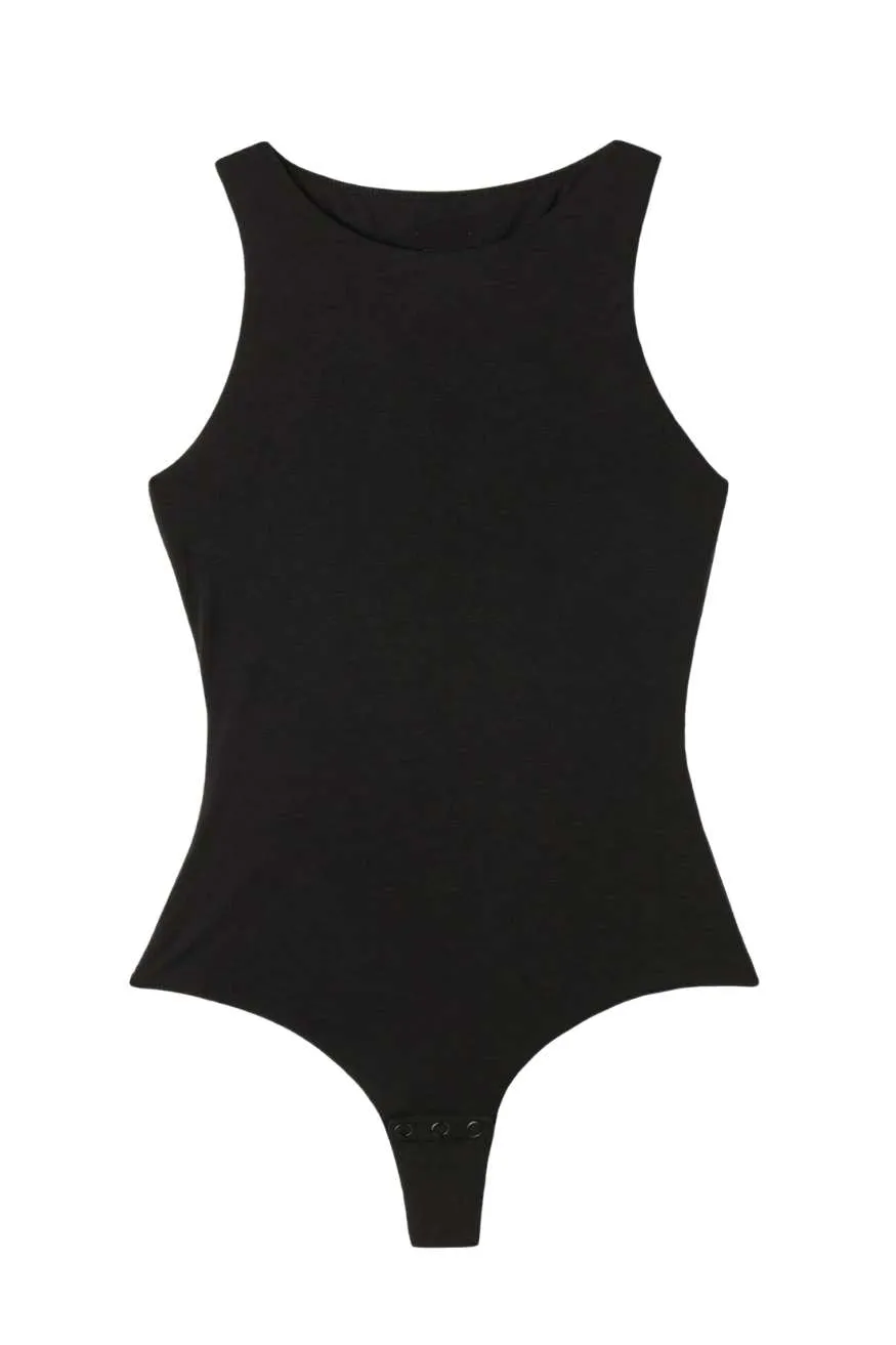 Sleeveless Black Bodysuit