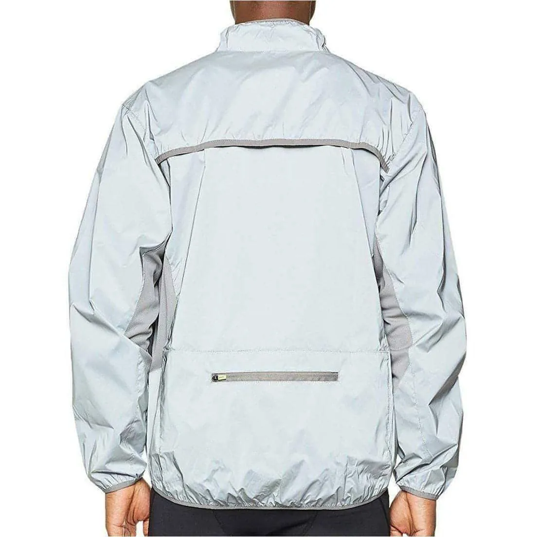 Spiro Luxe Reflectex Hi-Viz Mens Running Jacket - Silver