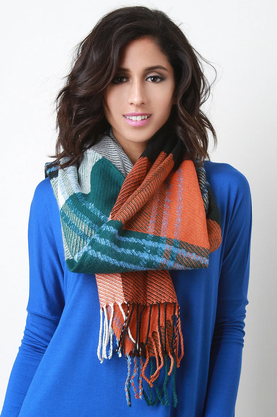 Sport Plaid Knit Scarf