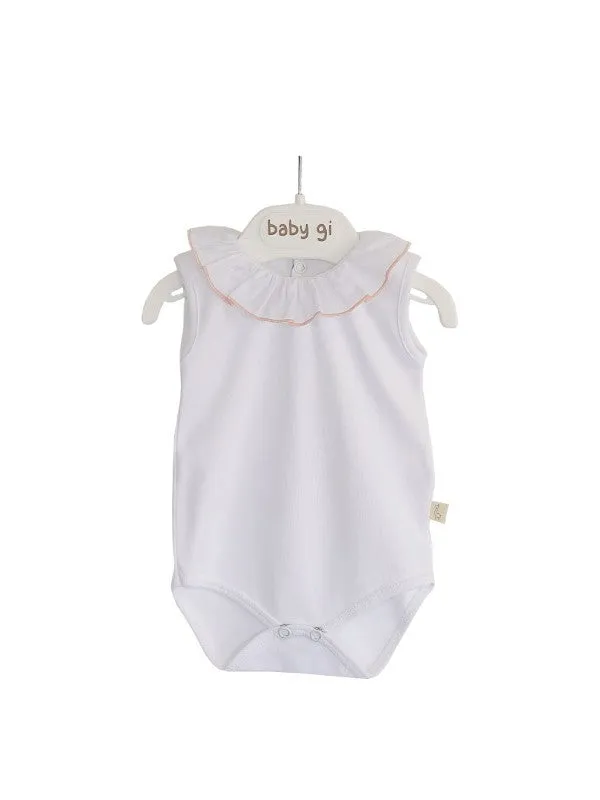 SS20 Baby Gi Baby Girls Ivory & Peach Bubbles Jam Pants Set