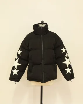 Star Detail Puffer Jacket - Black