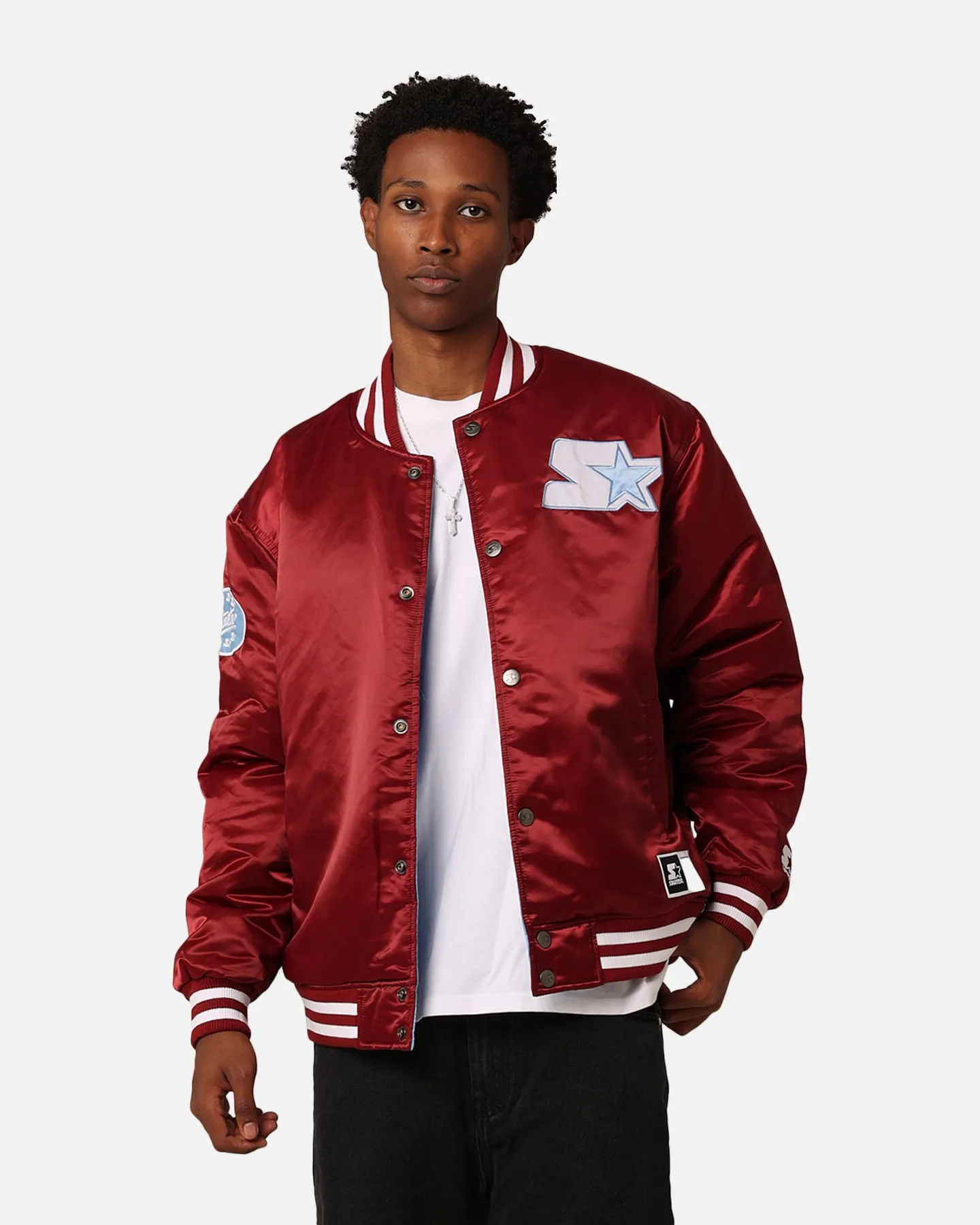 Starter Reversible Star Bomber Jacket Maroon/Blue