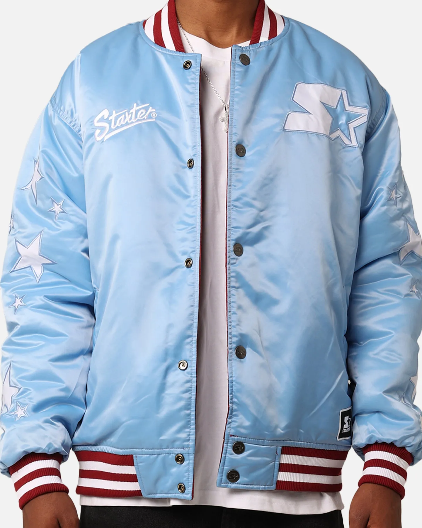 Starter Reversible Star Bomber Jacket Maroon/Blue