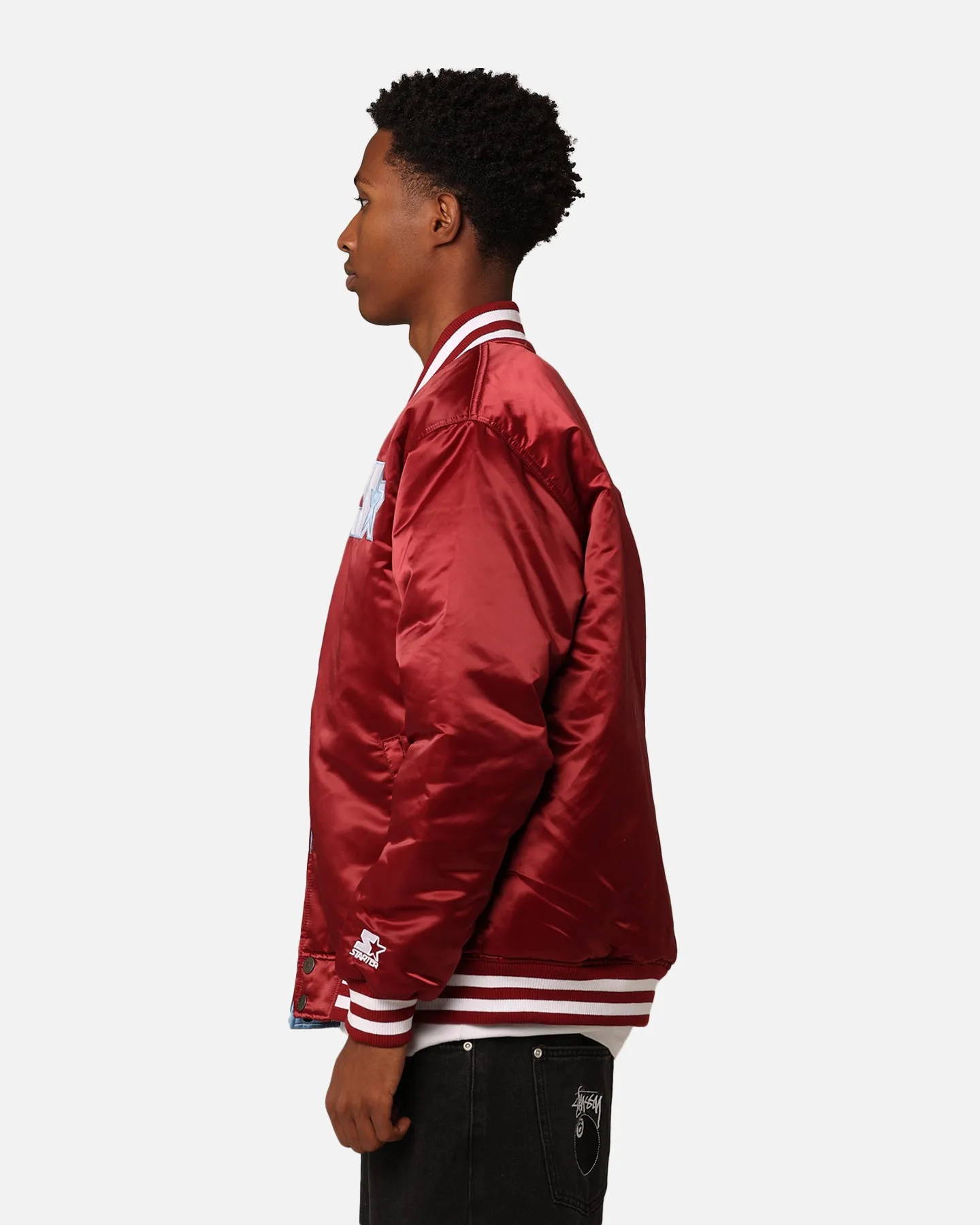 Starter Reversible Star Bomber Jacket Maroon/Blue