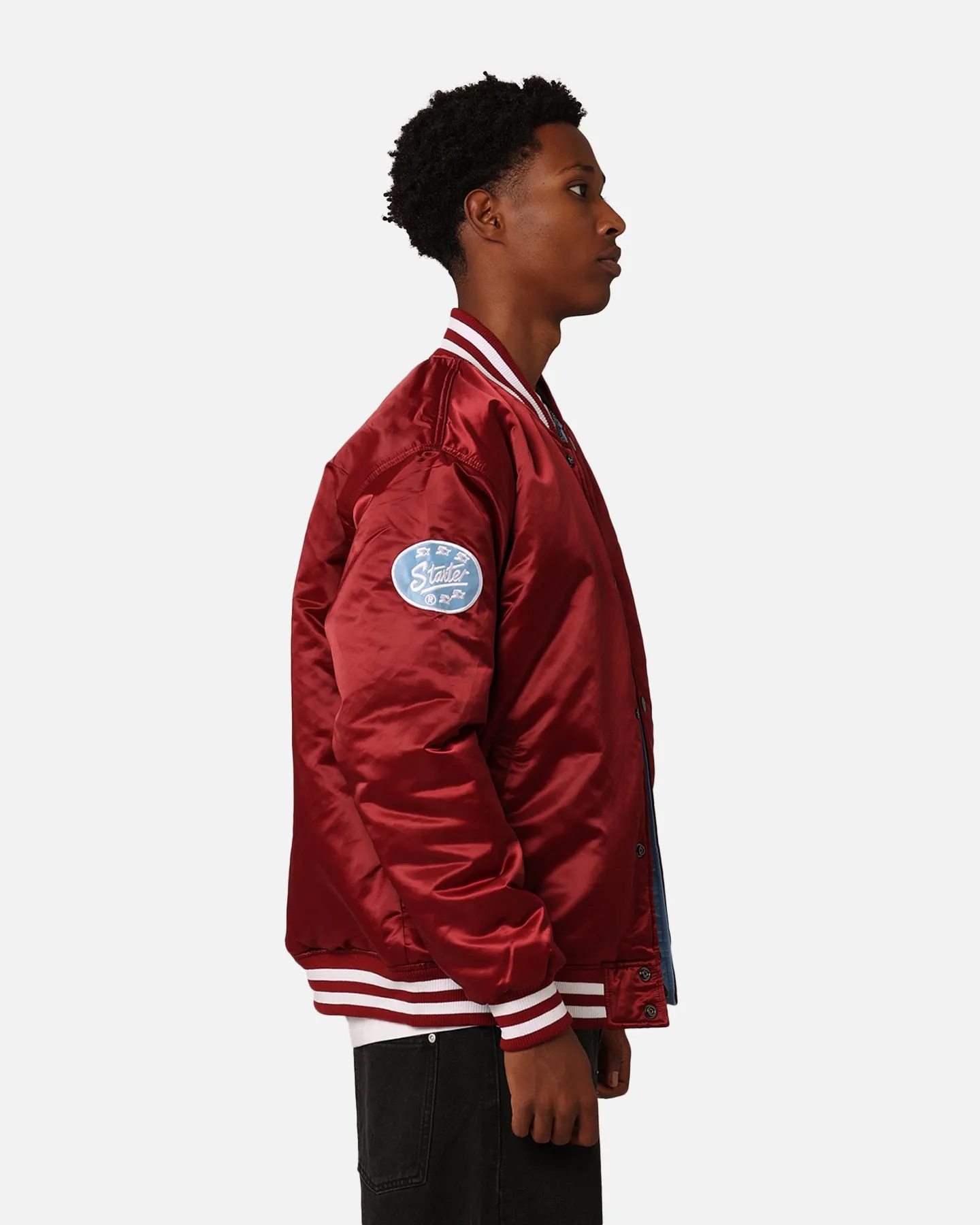 Starter Reversible Star Bomber Jacket Maroon/Blue