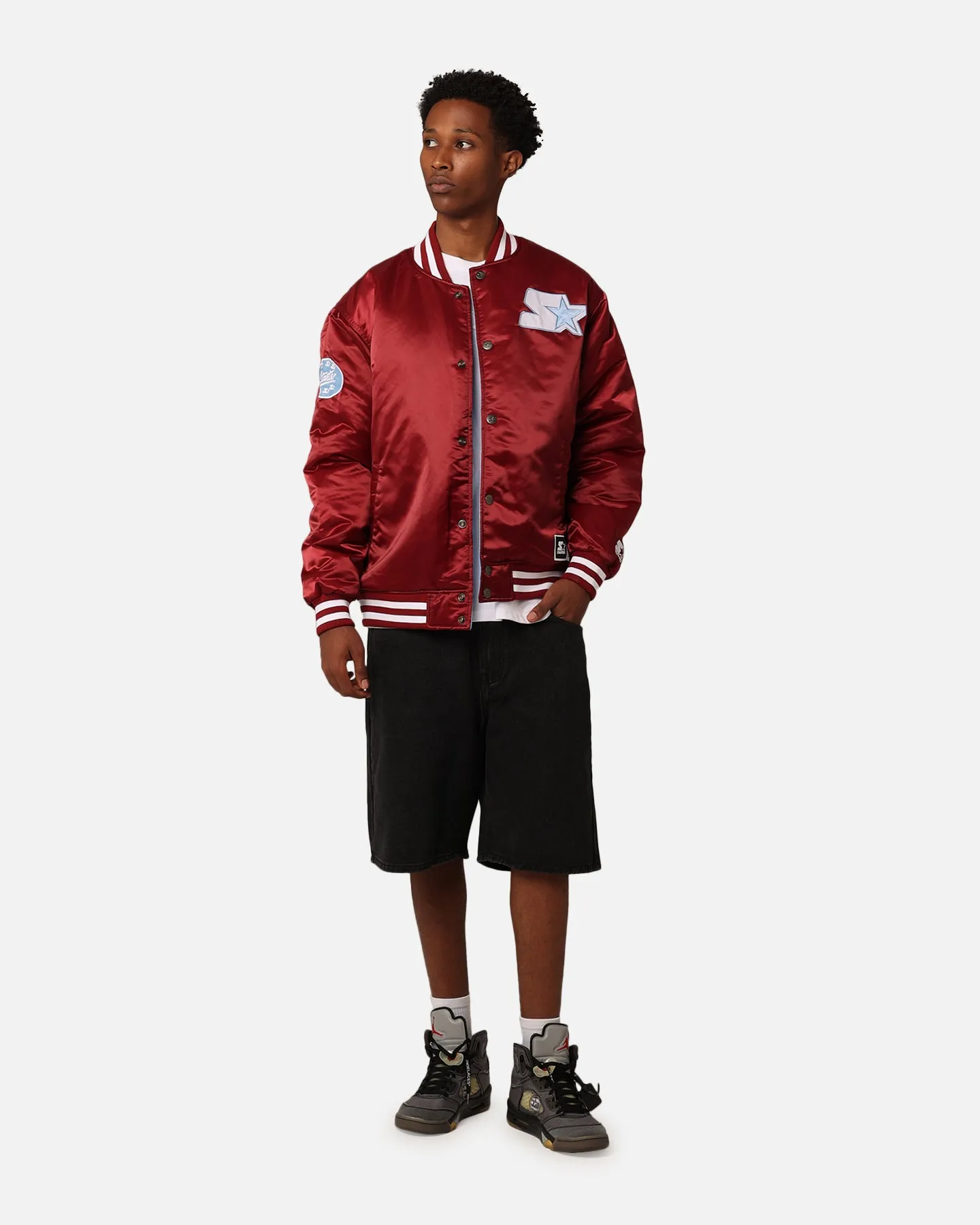 Starter Reversible Star Bomber Jacket Maroon/Blue