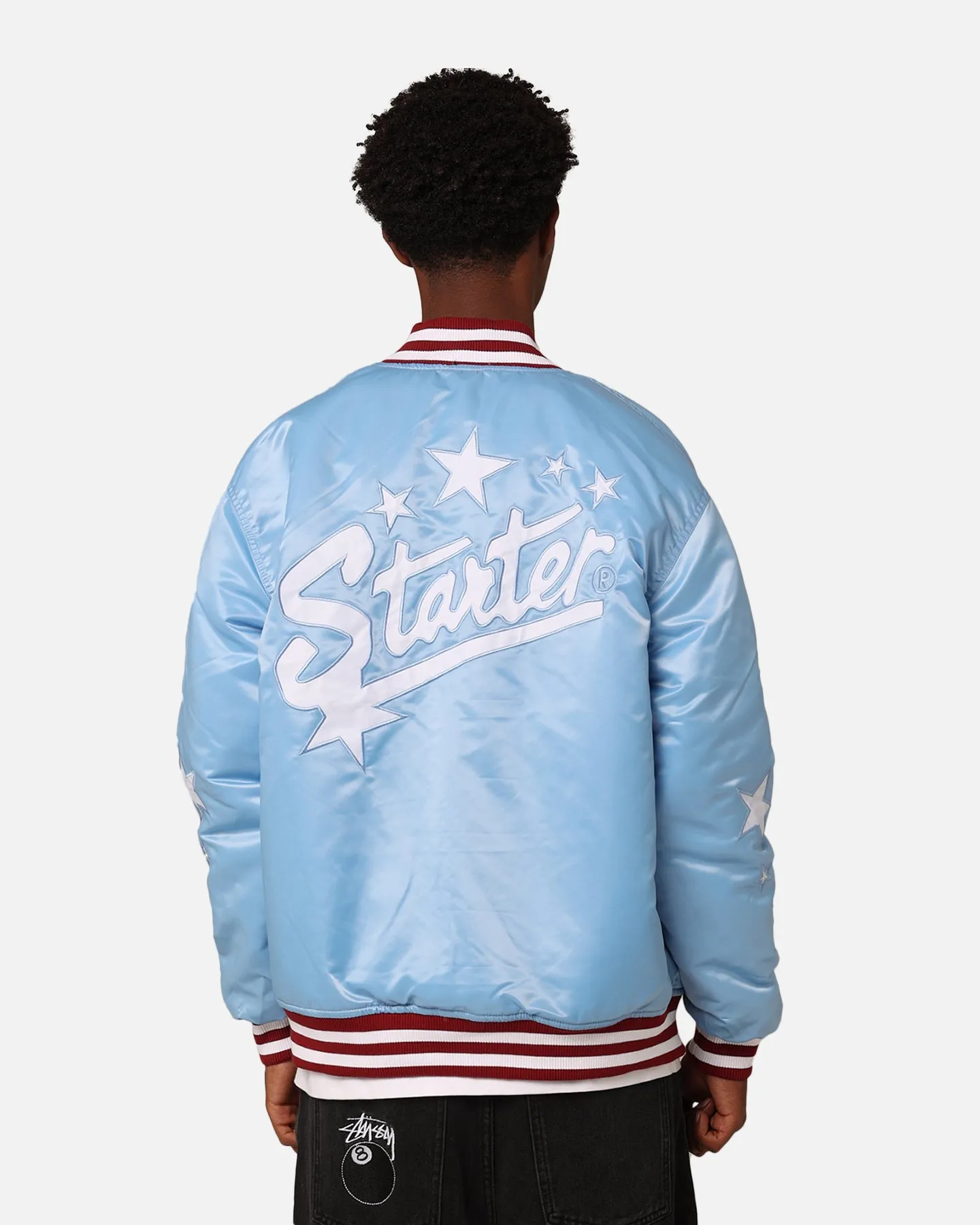 Starter Reversible Star Bomber Jacket Maroon/Blue