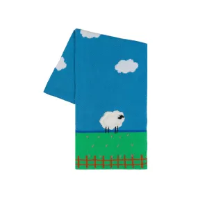 Stella McCartney Kids Sheep Embroidered Scarf