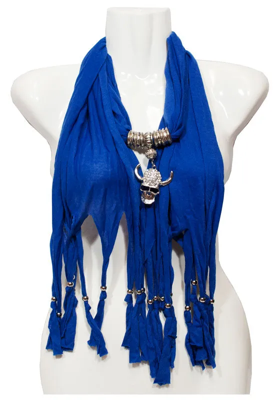 Studded Skull Pendant Jewelry Fashion Scarf Wholesale