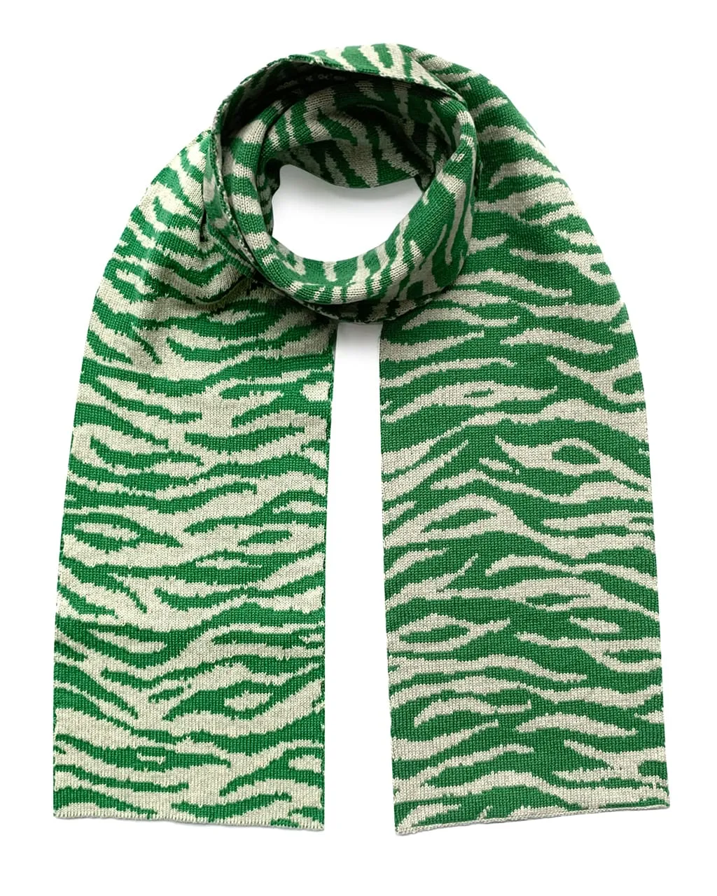 Tiger Wool & Cashmere Scarf Green