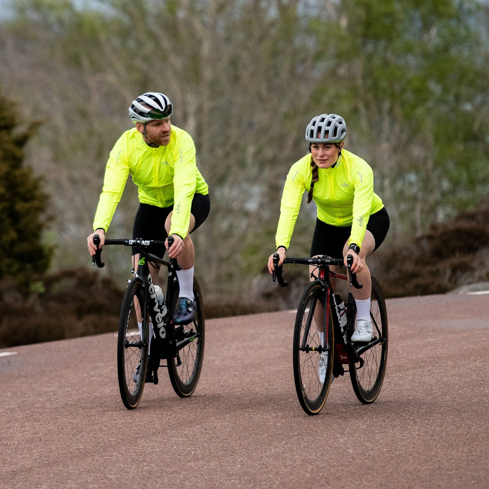 Treriksröset Yellow Men's Cycling WInd/Pack Jacket for Men