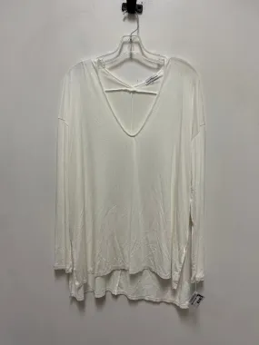 Tunic Long Sleeve By Clothes Mentor In Cream, Size: L