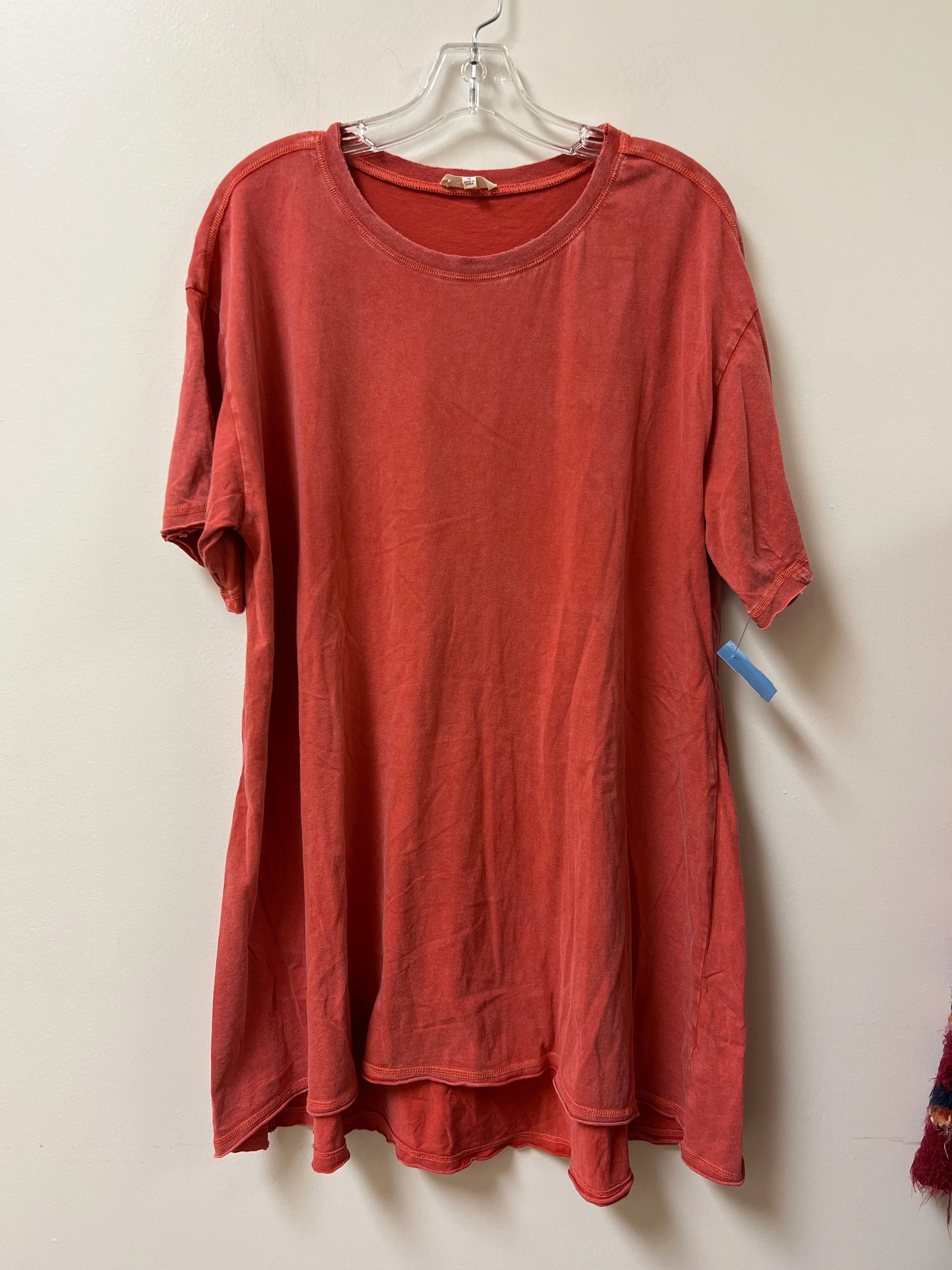 Tunic Short Sleeve By Easel In Red, Size: M