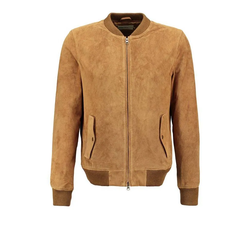 USA Suede Leather Bomber Jacket