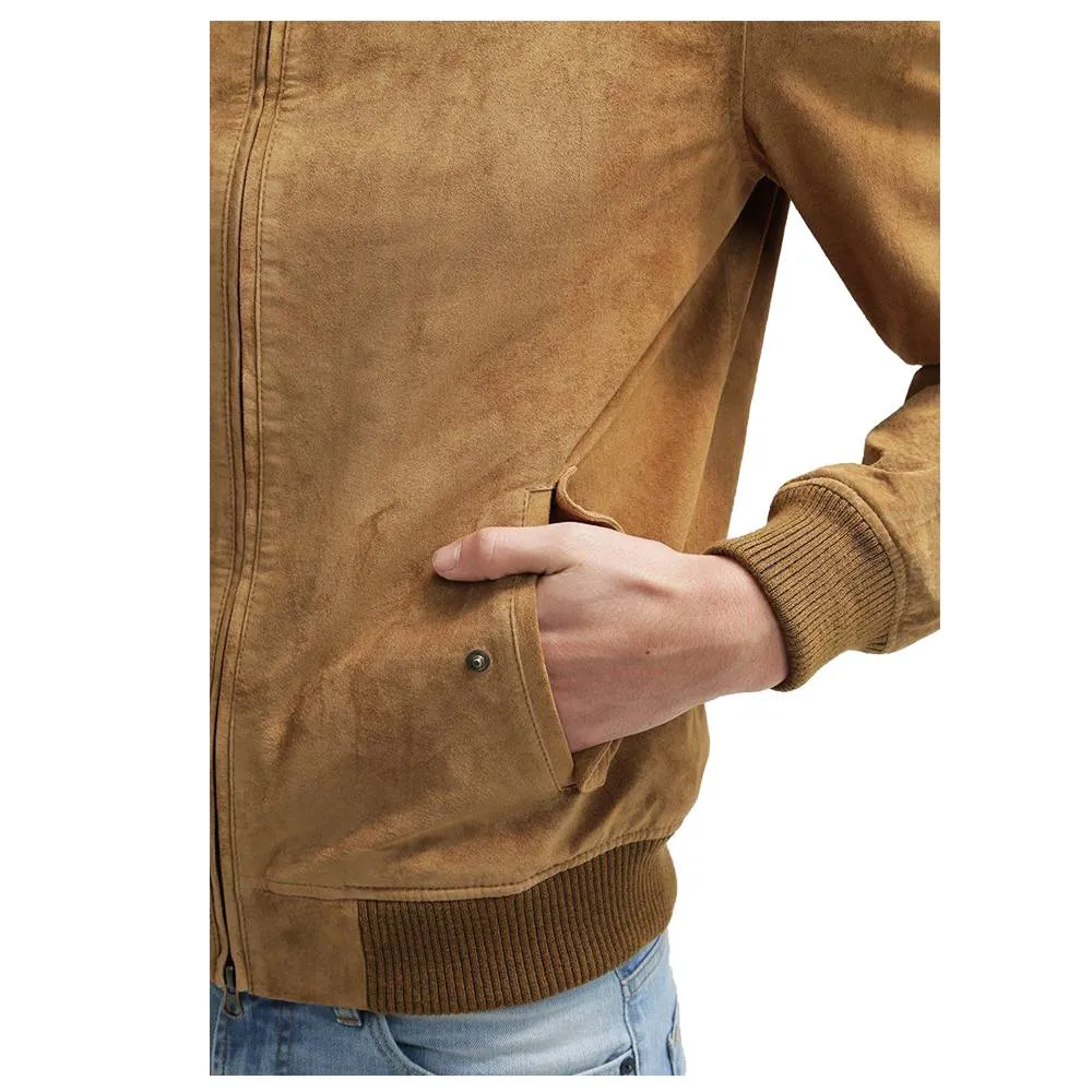 USA Suede Leather Bomber Jacket