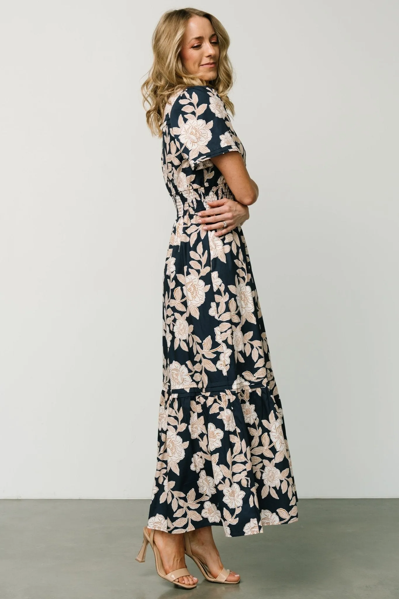 Vera Maxi Dress | Navy Floral