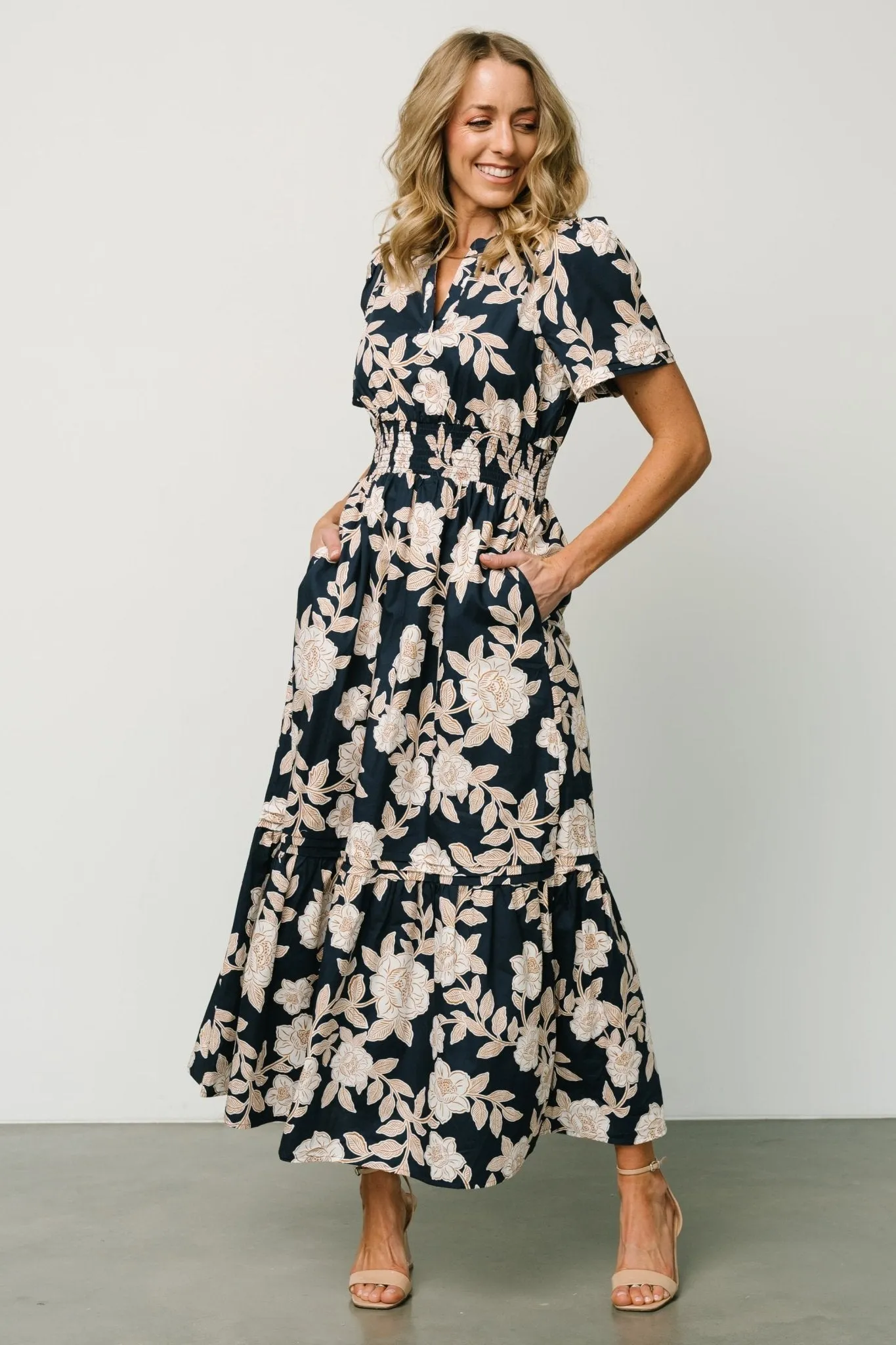 Vera Maxi Dress | Navy Floral